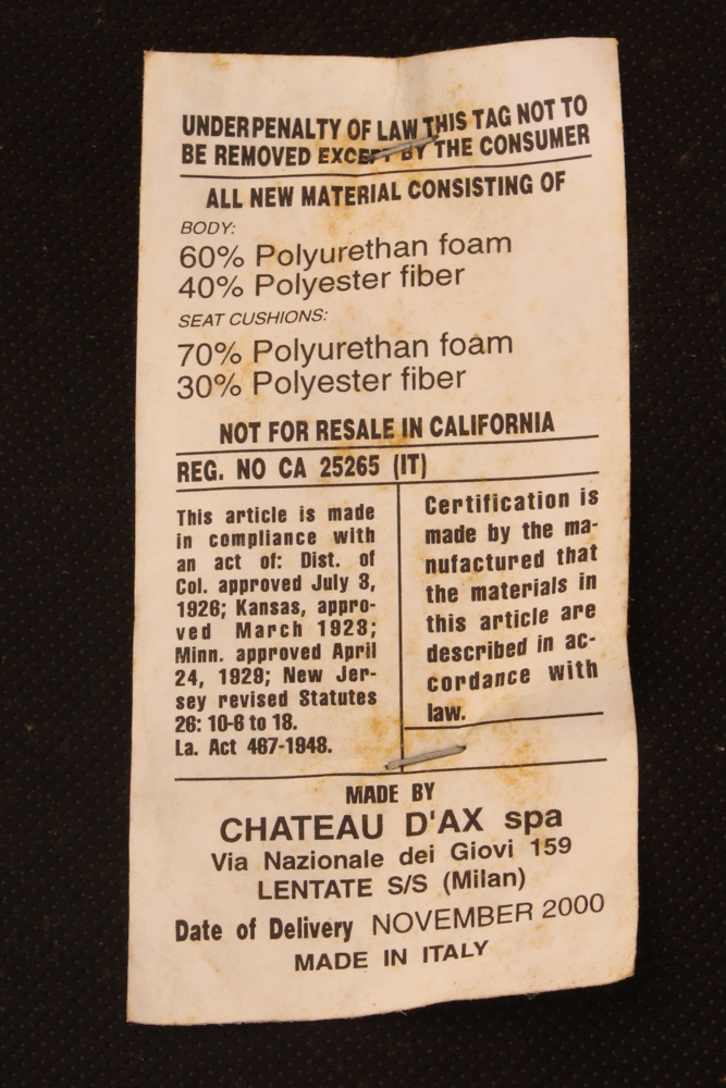 Faux Leather Sofa by Chateau D'Ax