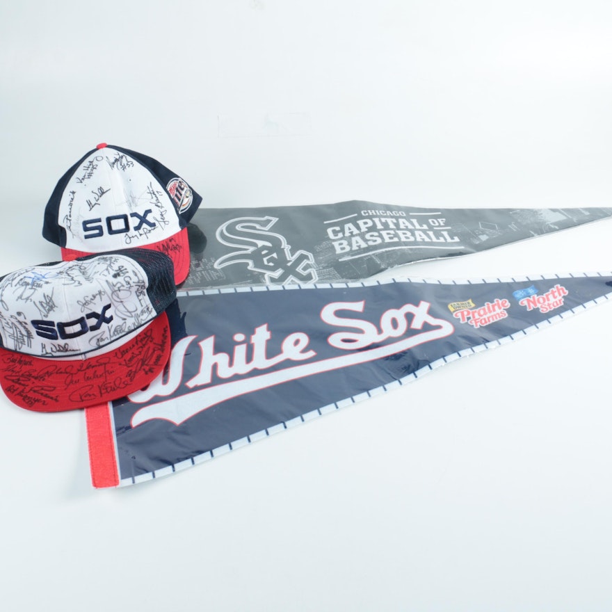 White Sox Pennants and Autographed Hats