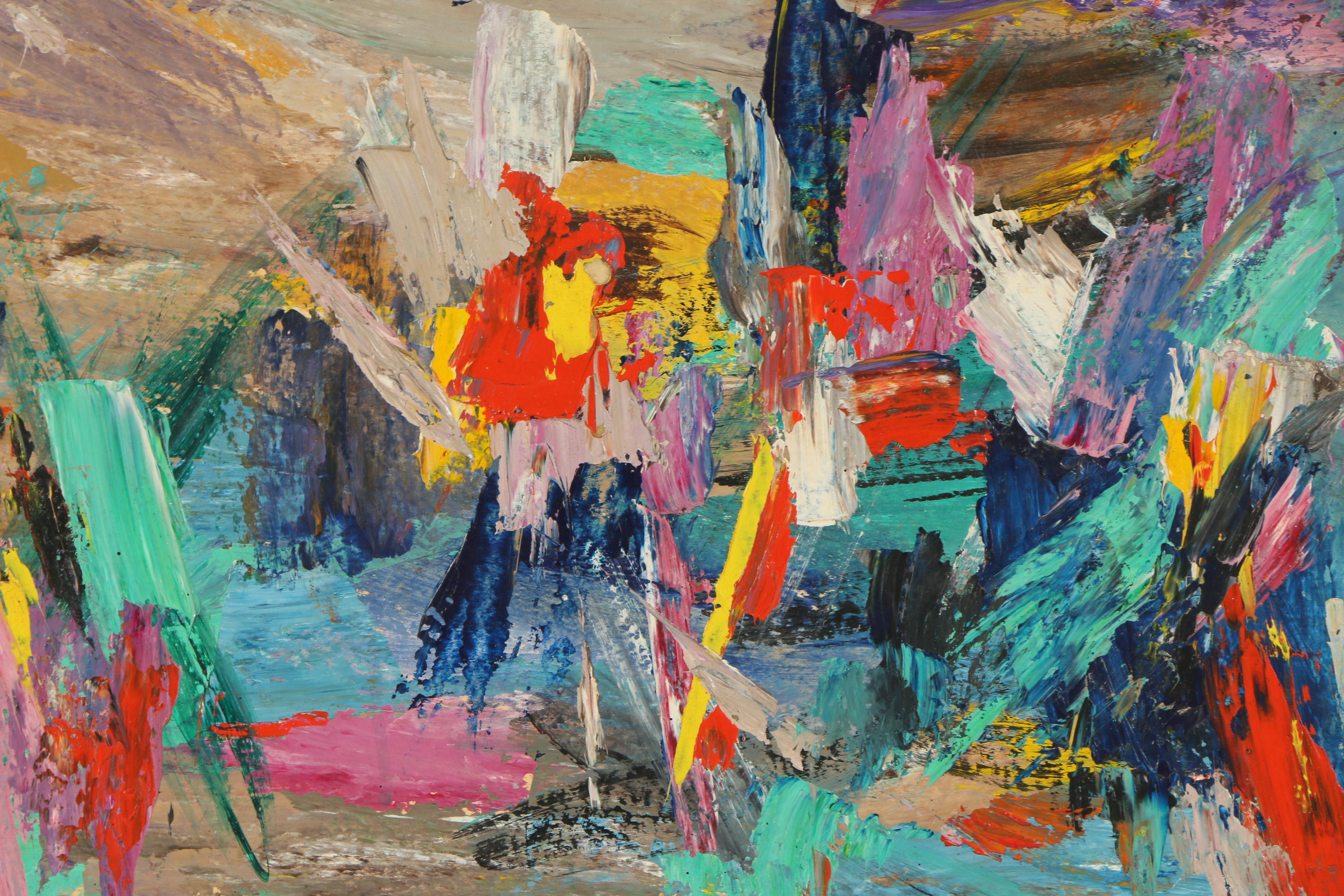 Newman Acrylic Abstract Painting