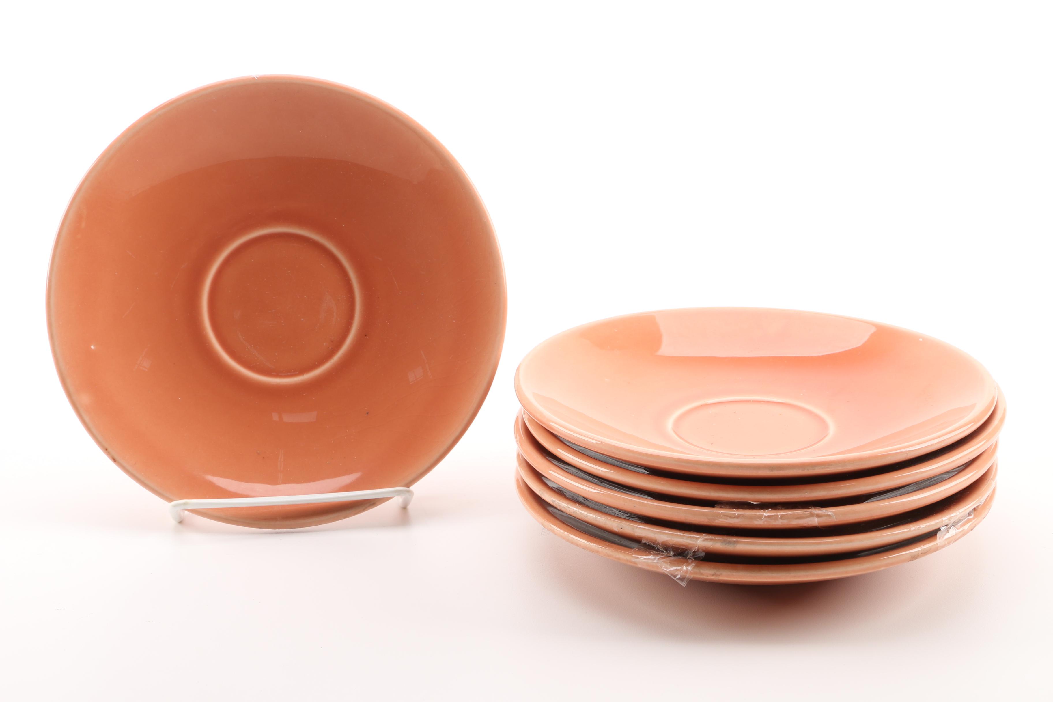 California Pottery Metlox Apricot Plates and Saucers