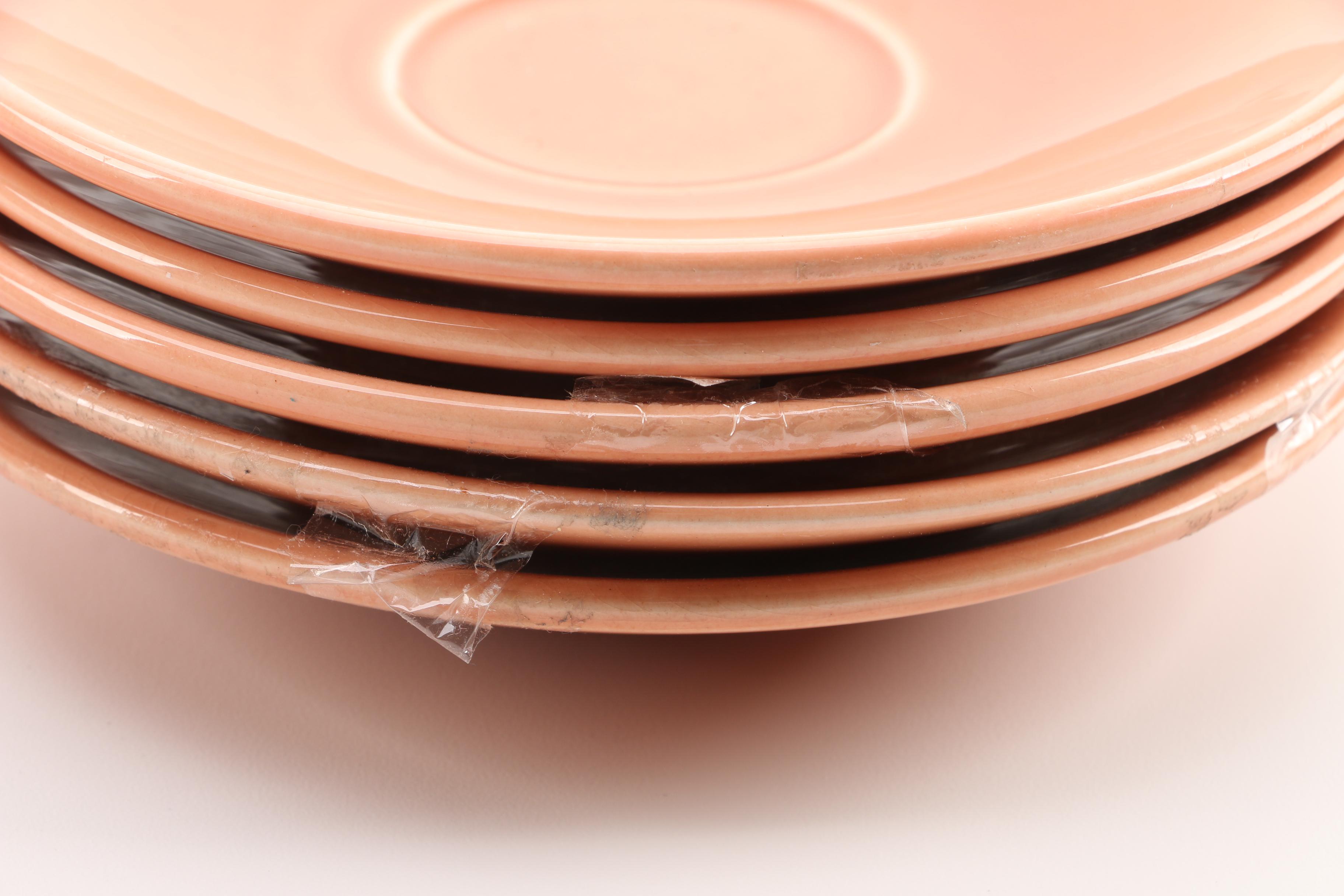 California Pottery Metlox Apricot Plates and Saucers