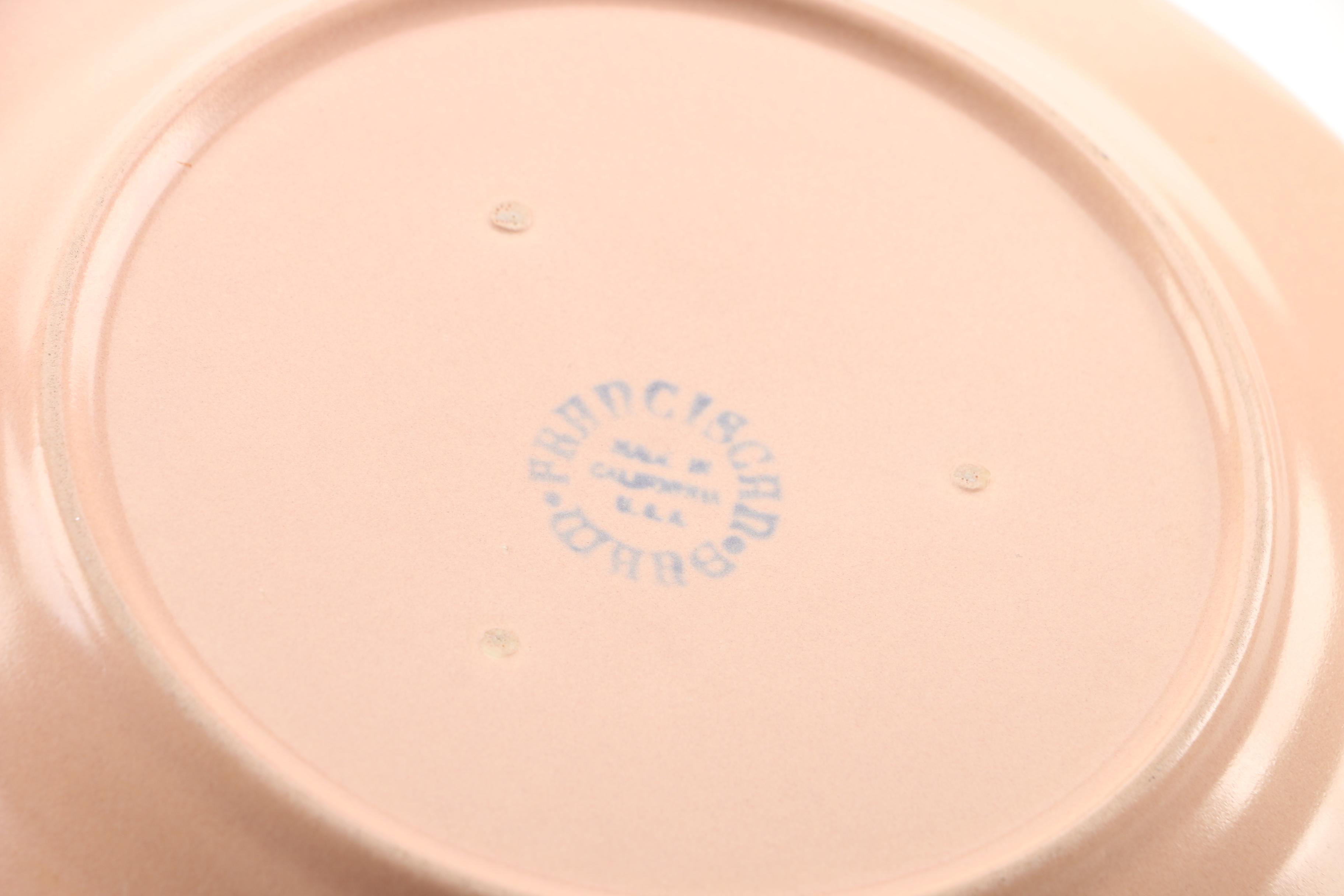 California Pottery Metlox Apricot Plates and Saucers