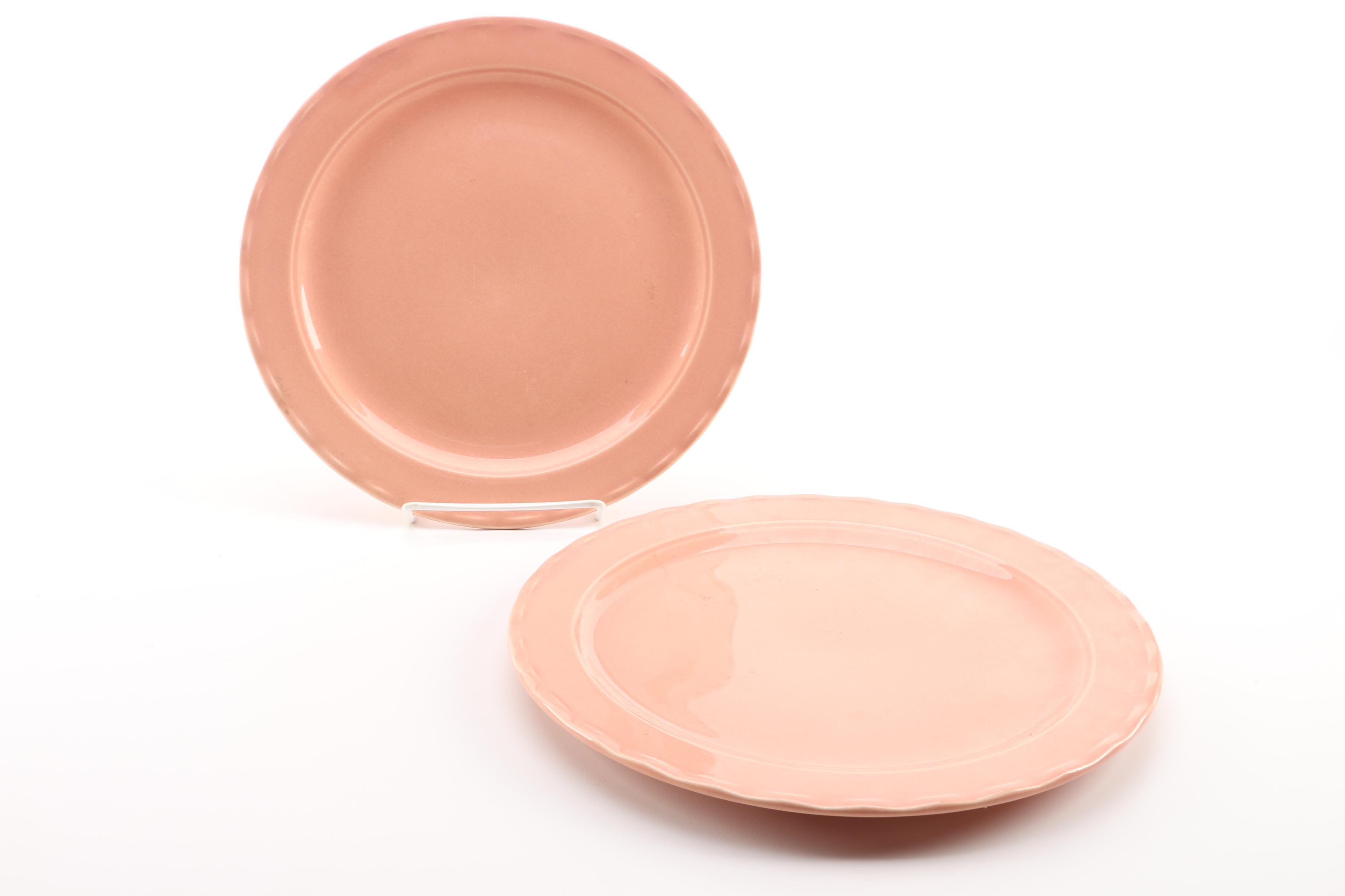 California Pottery Metlox Apricot Plates and Saucers