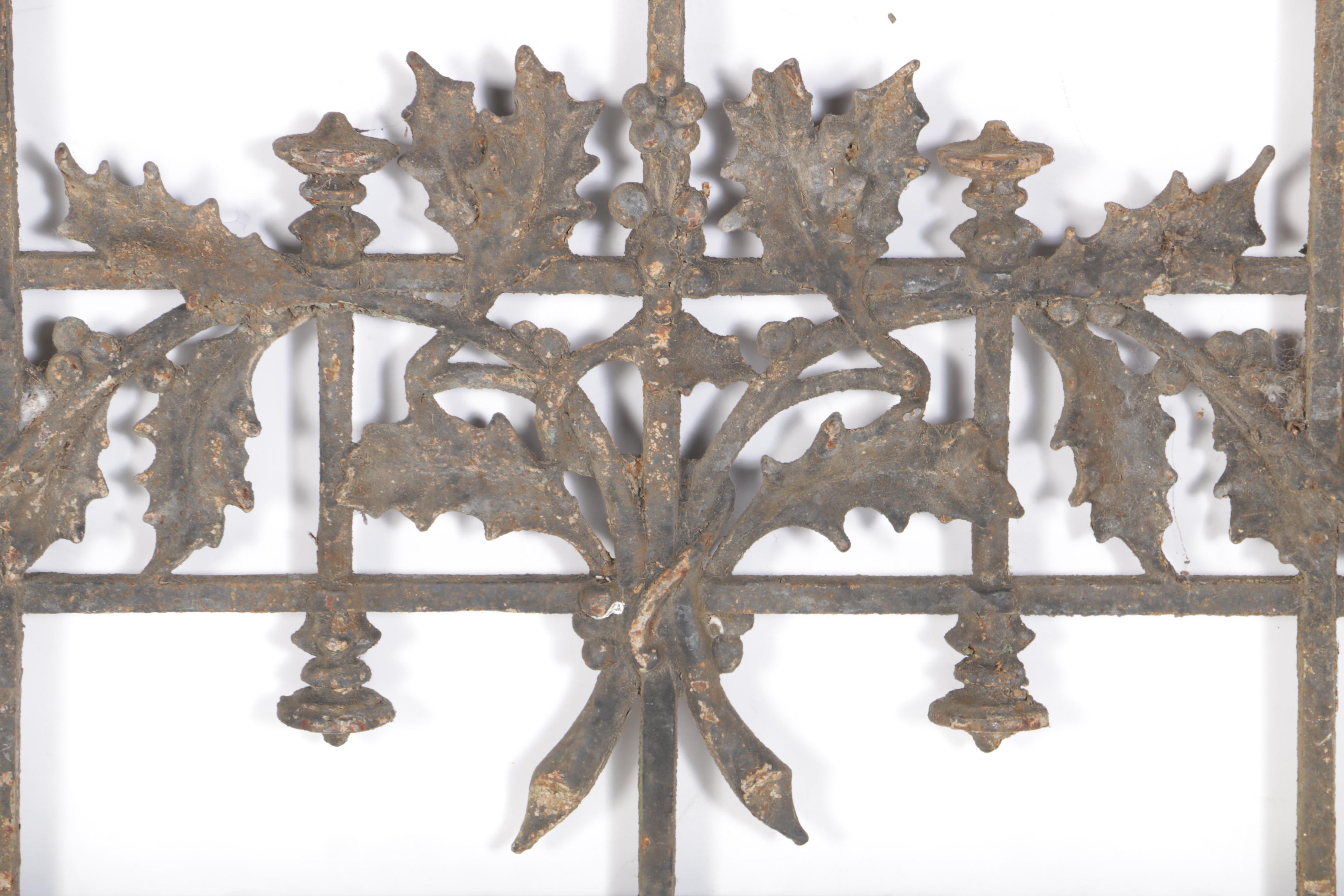Vintage Acanthus Motif Cast Metal Decorative Balconet Rail