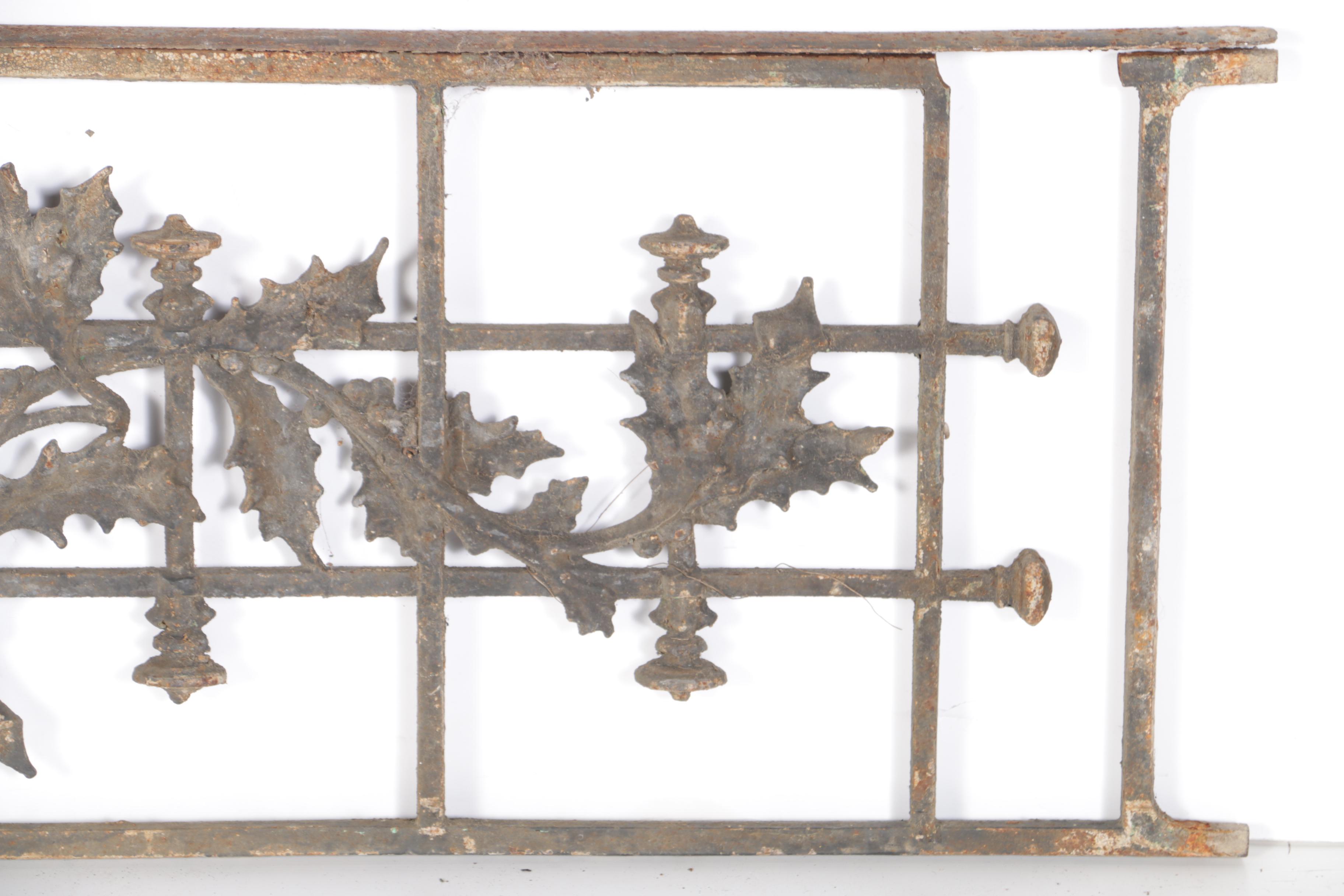 Vintage Acanthus Motif Cast Metal Decorative Balconet Rail