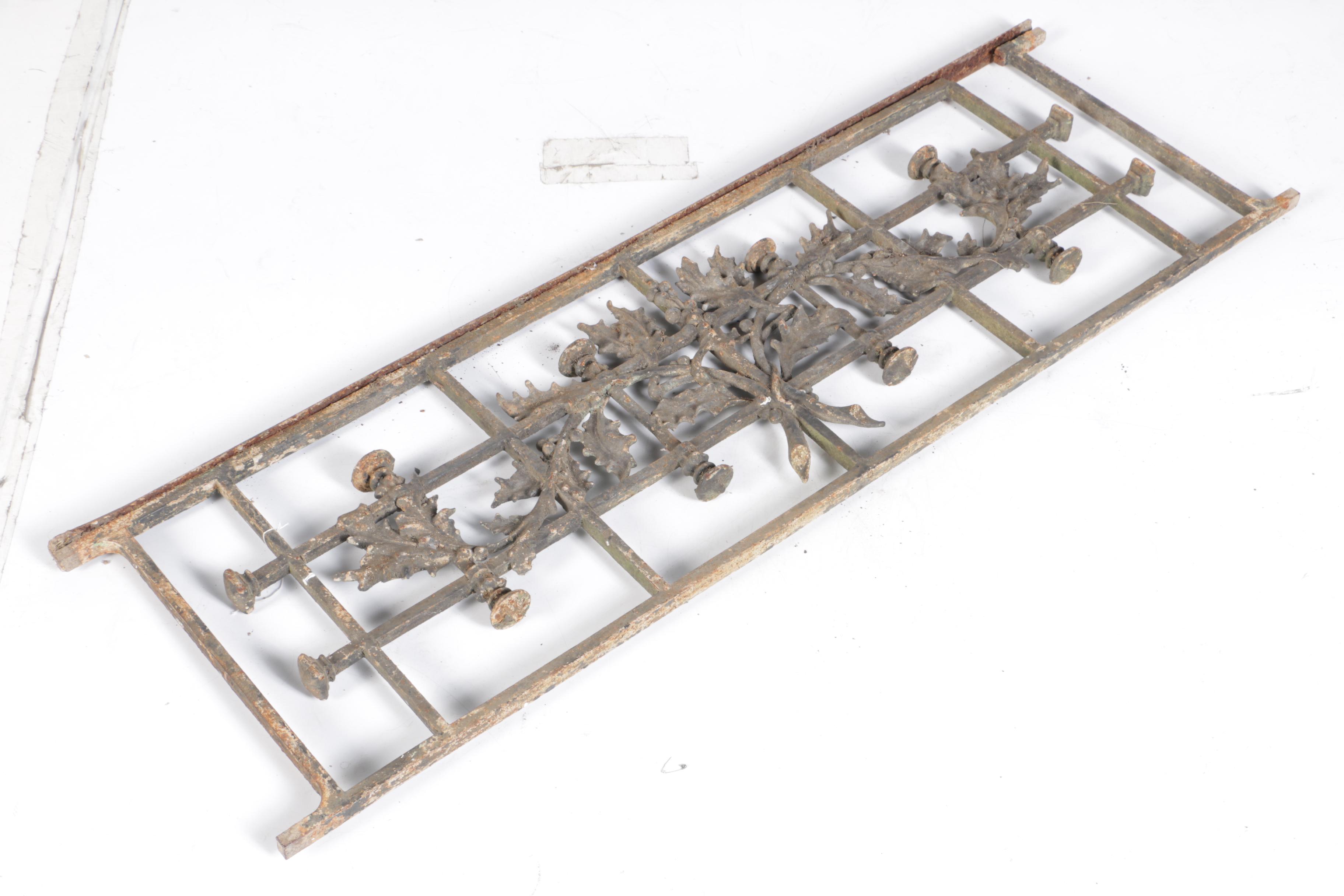 Vintage Acanthus Motif Cast Metal Decorative Balconet Rail