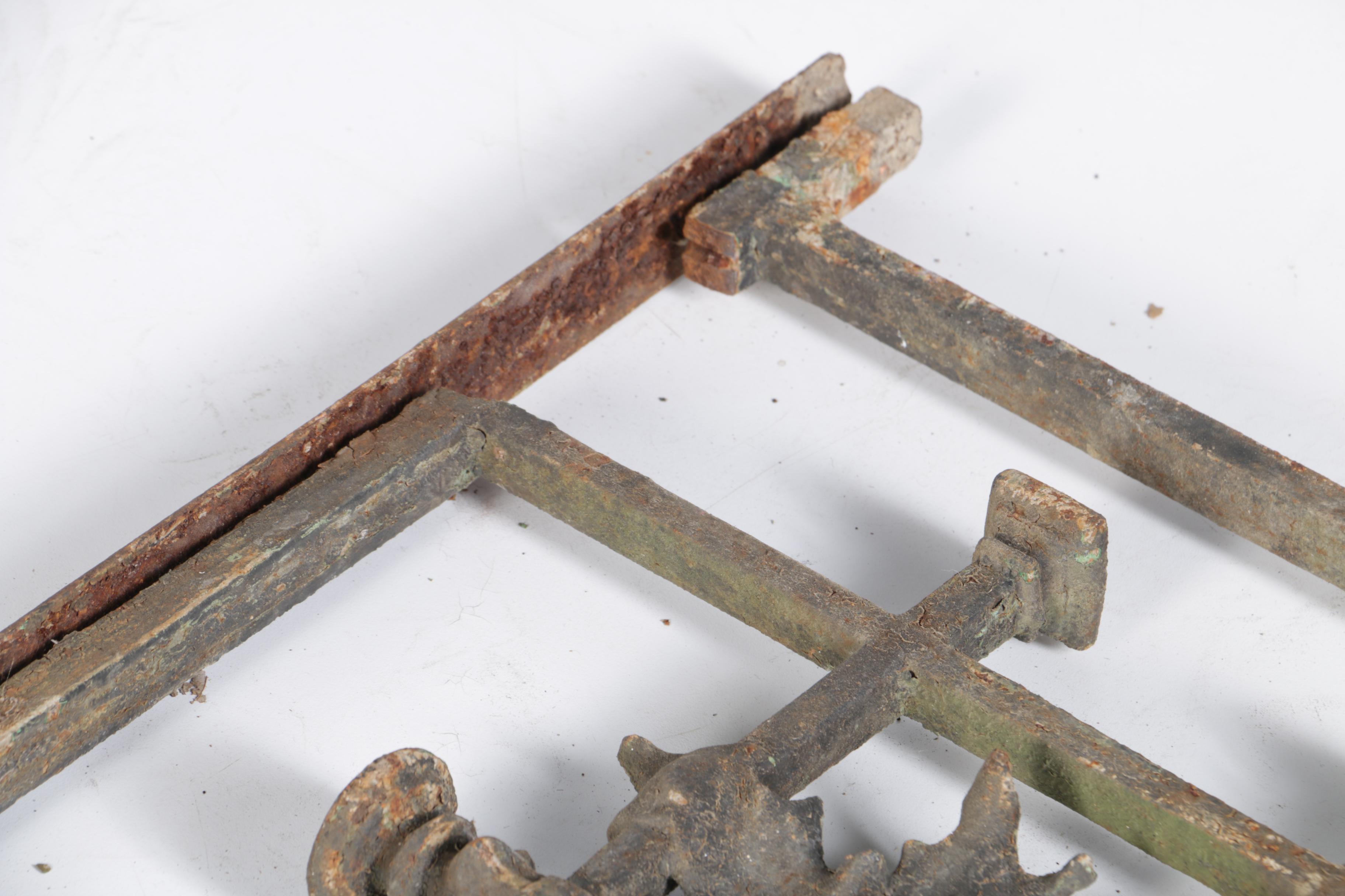 Vintage Acanthus Motif Cast Metal Decorative Balconet Rail