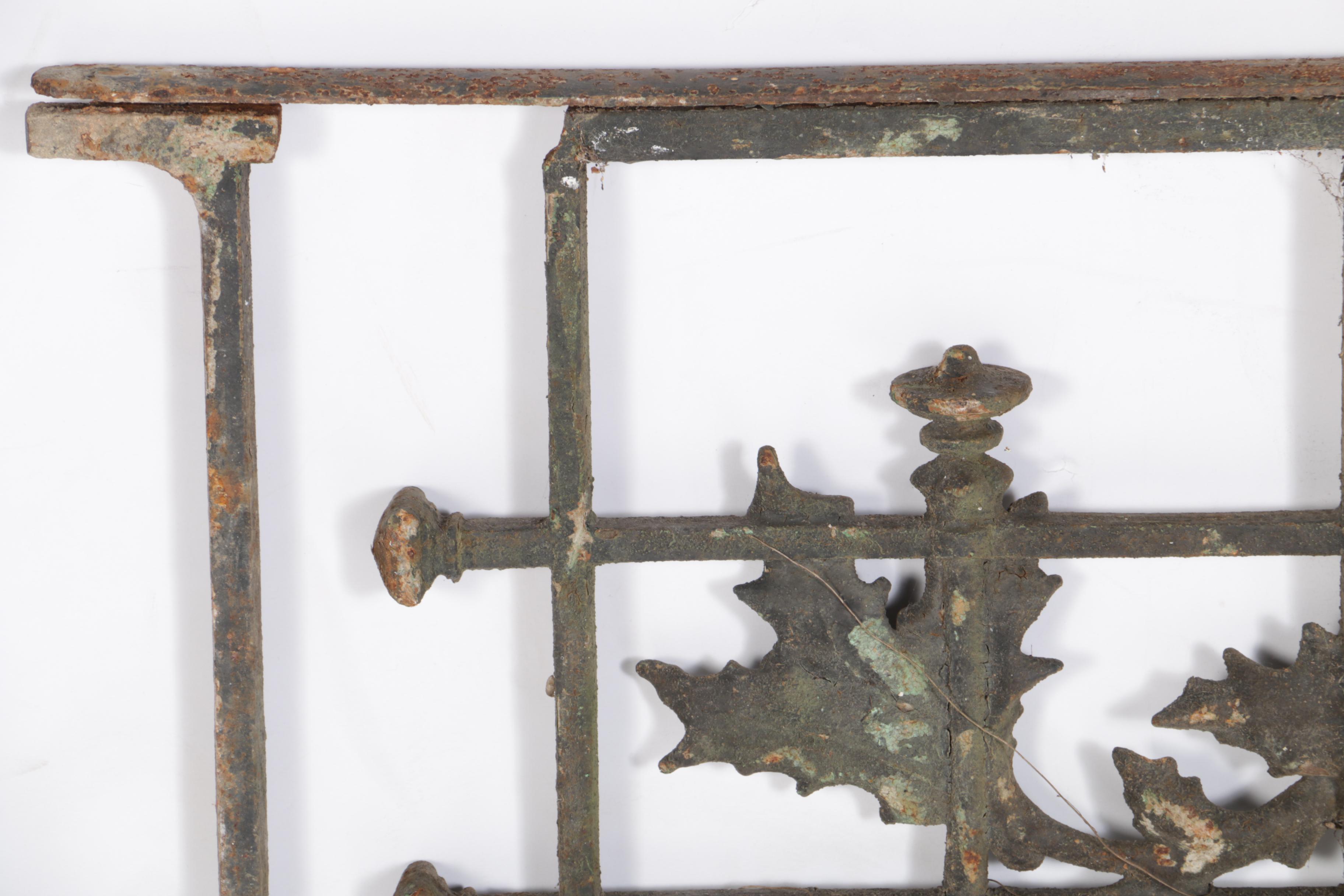 Vintage Acanthus Motif Cast Metal Decorative Balconet Rail