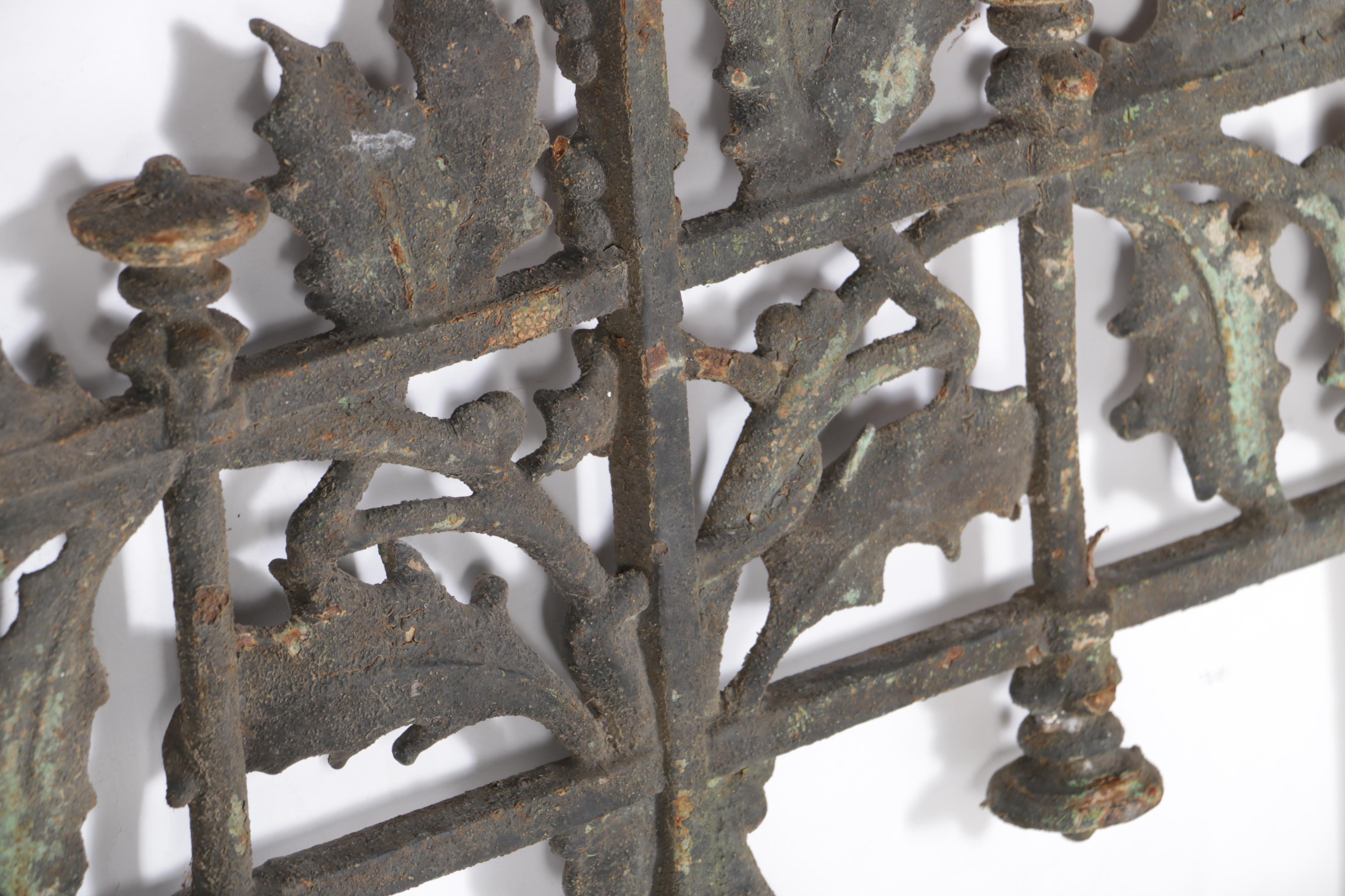 Vintage Acanthus Motif Cast Metal Decorative Balconet Rail