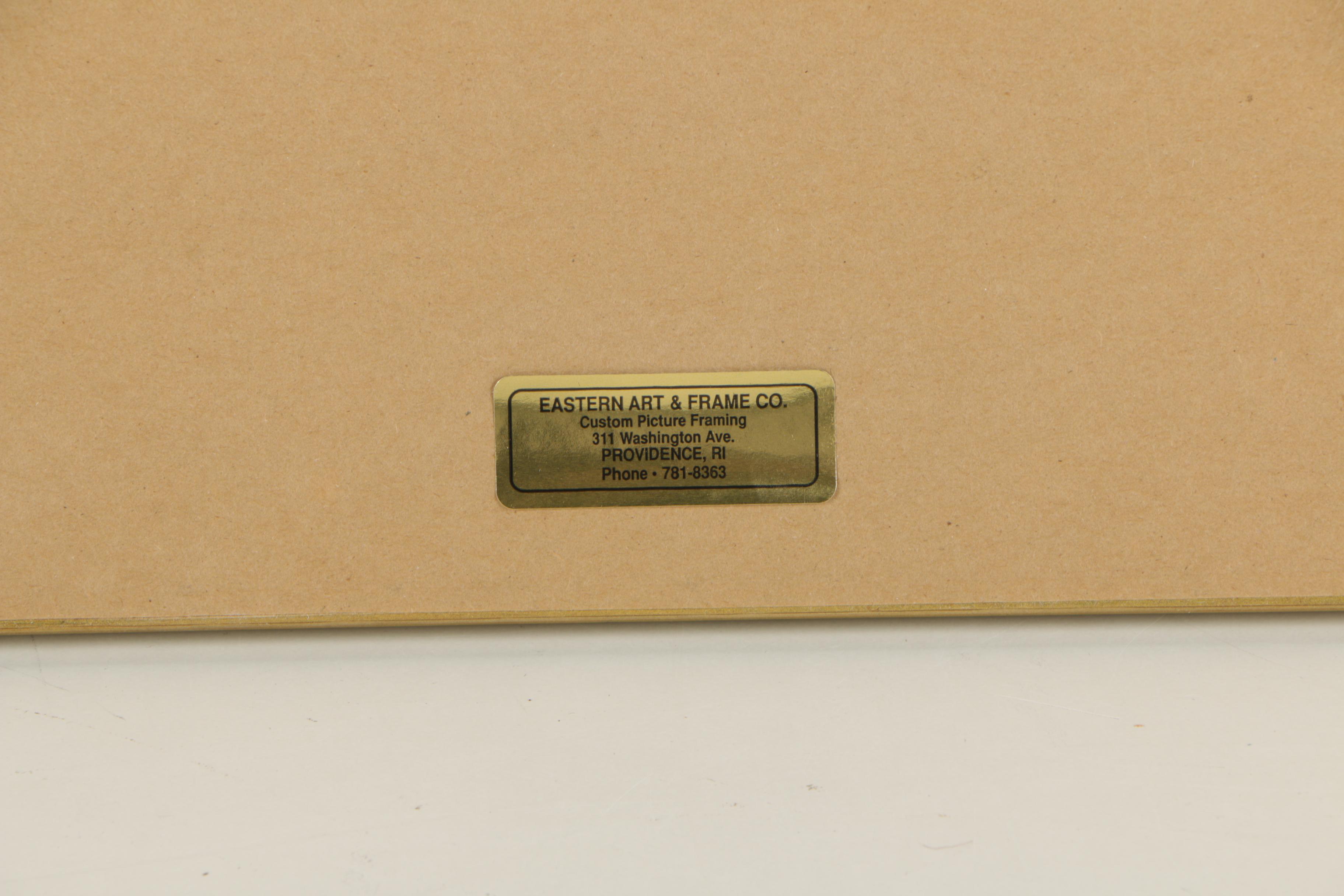 S.B. Oil Crayon Drawing of a Landscape