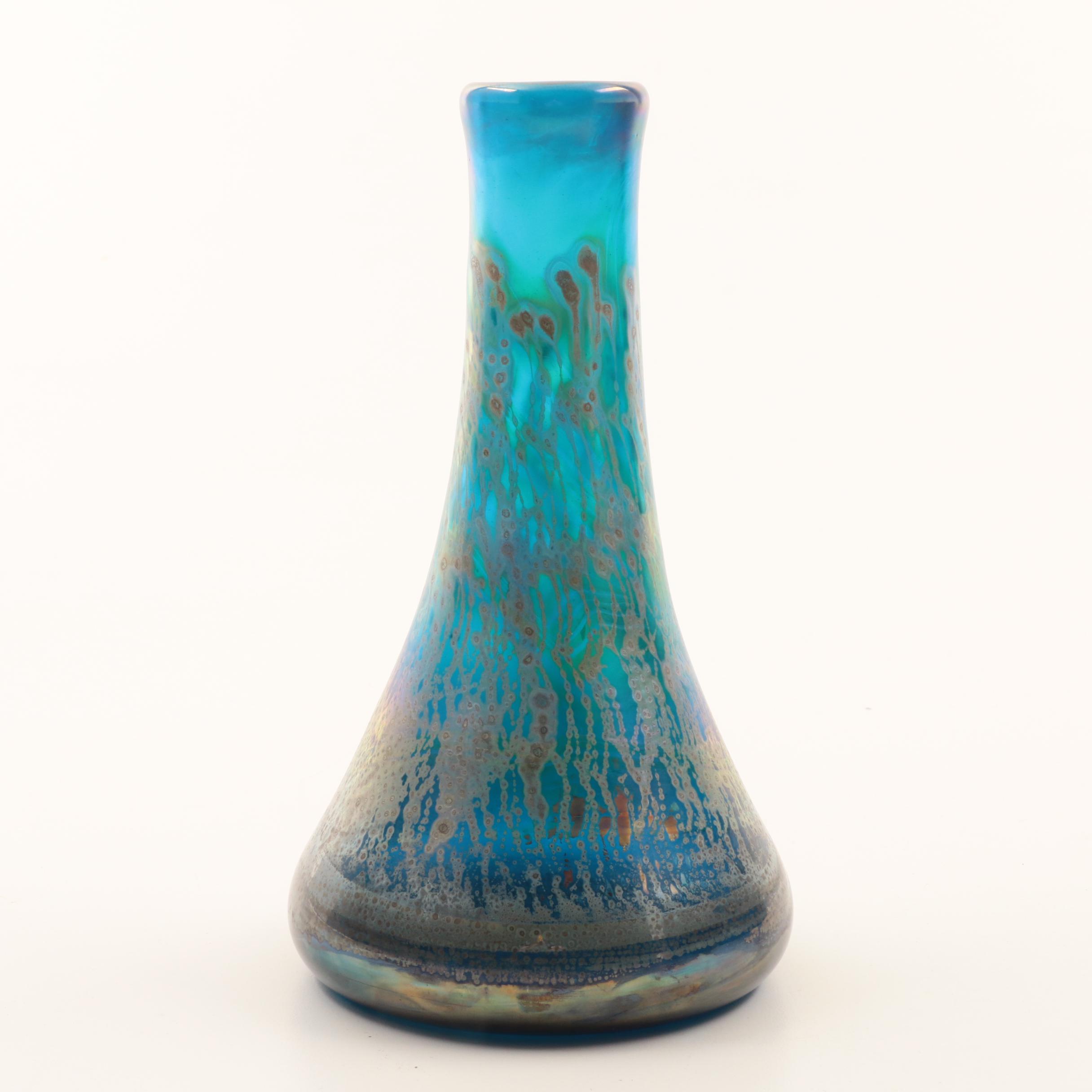 Robert Coleman Hand Blown Art Glass Vase