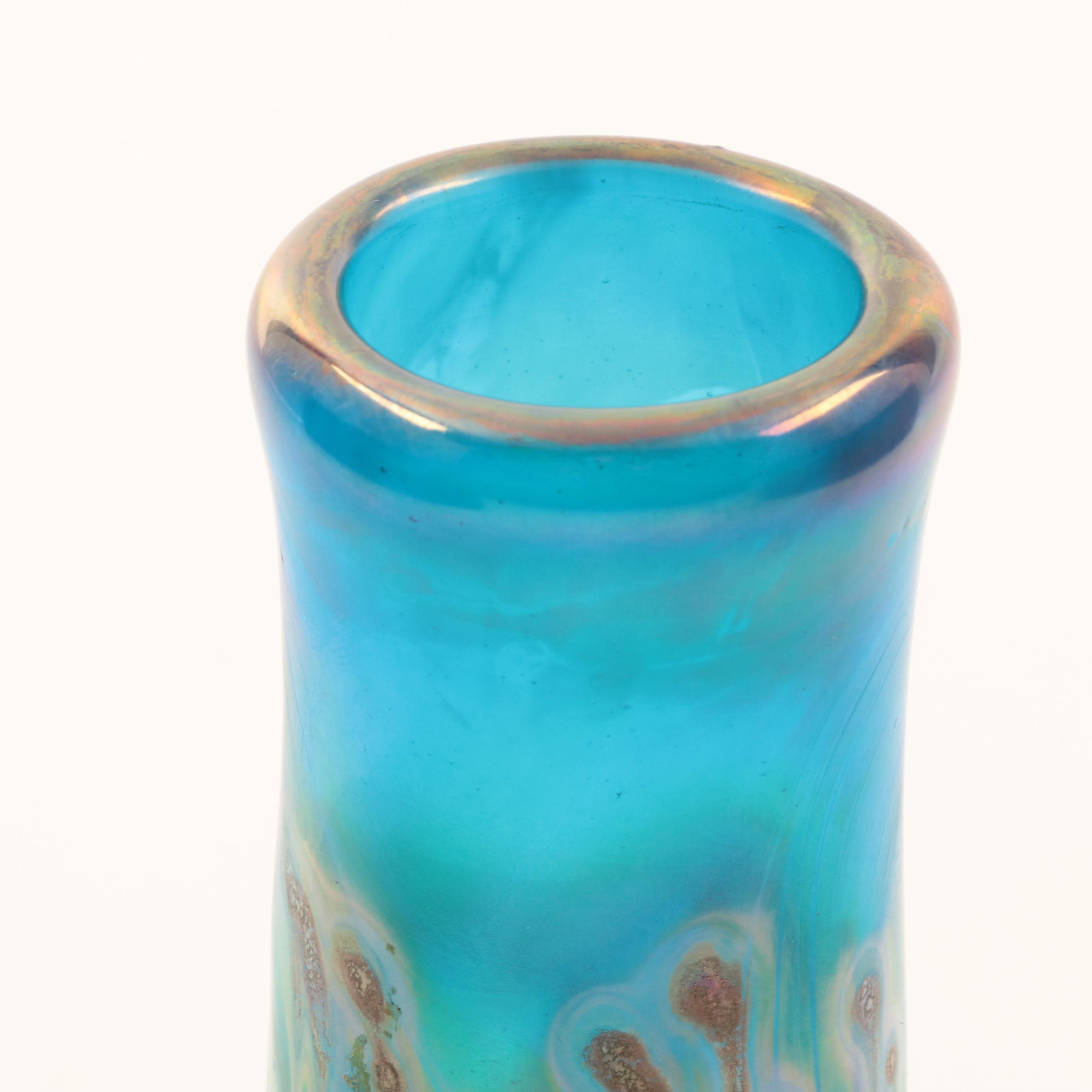 Robert Coleman Hand Blown Art Glass Vase