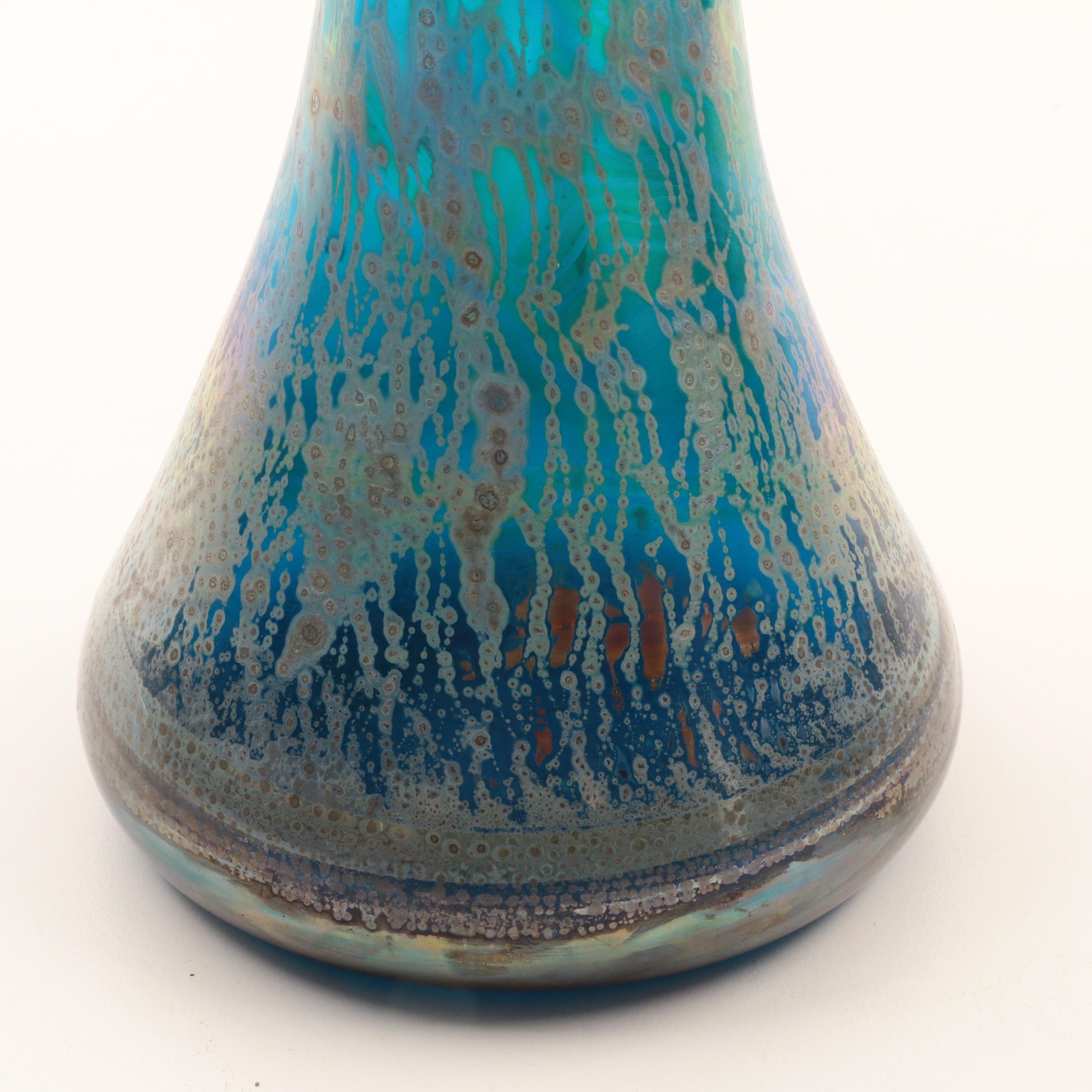 Robert Coleman Hand Blown Art Glass Vase