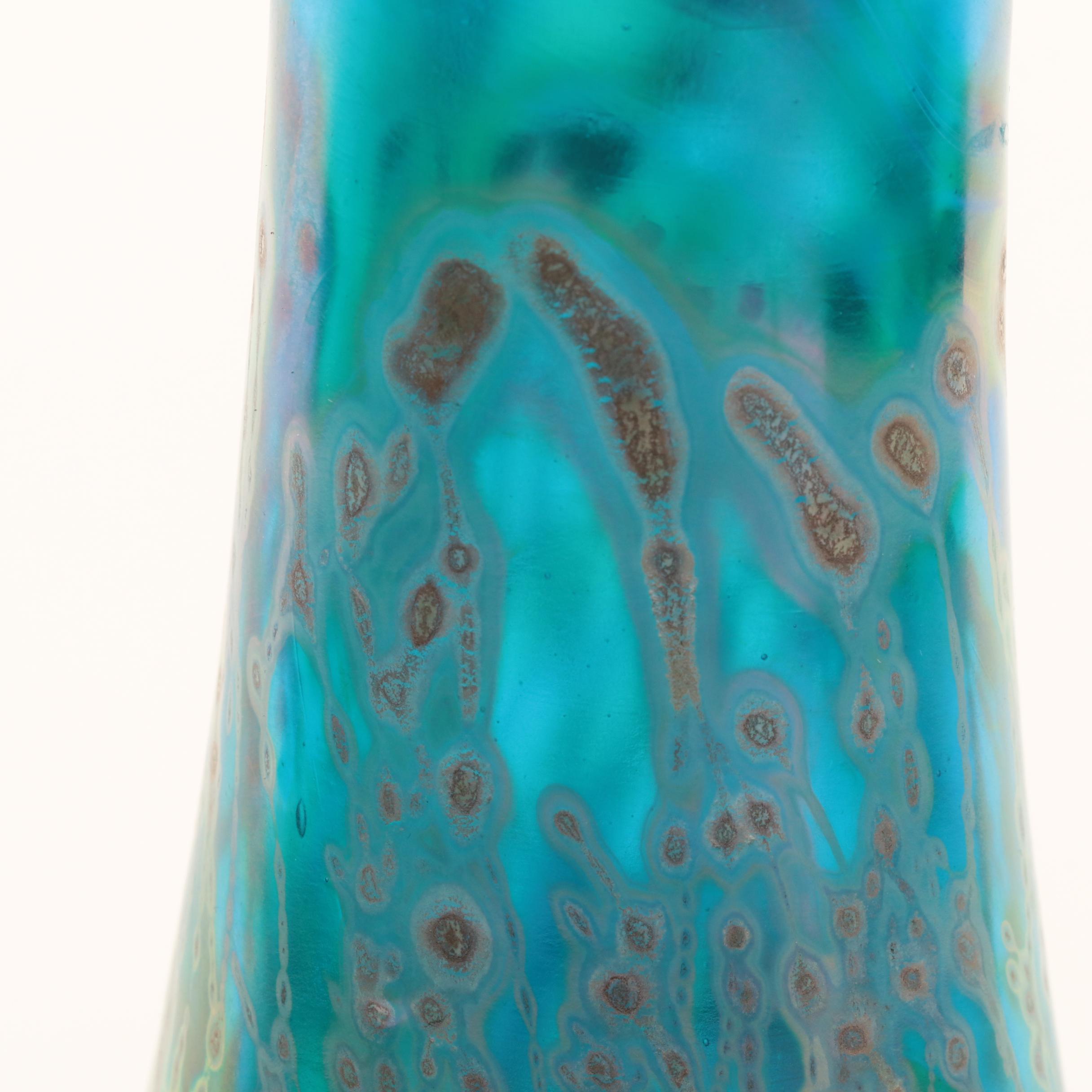 Robert Coleman Hand Blown Art Glass Vase