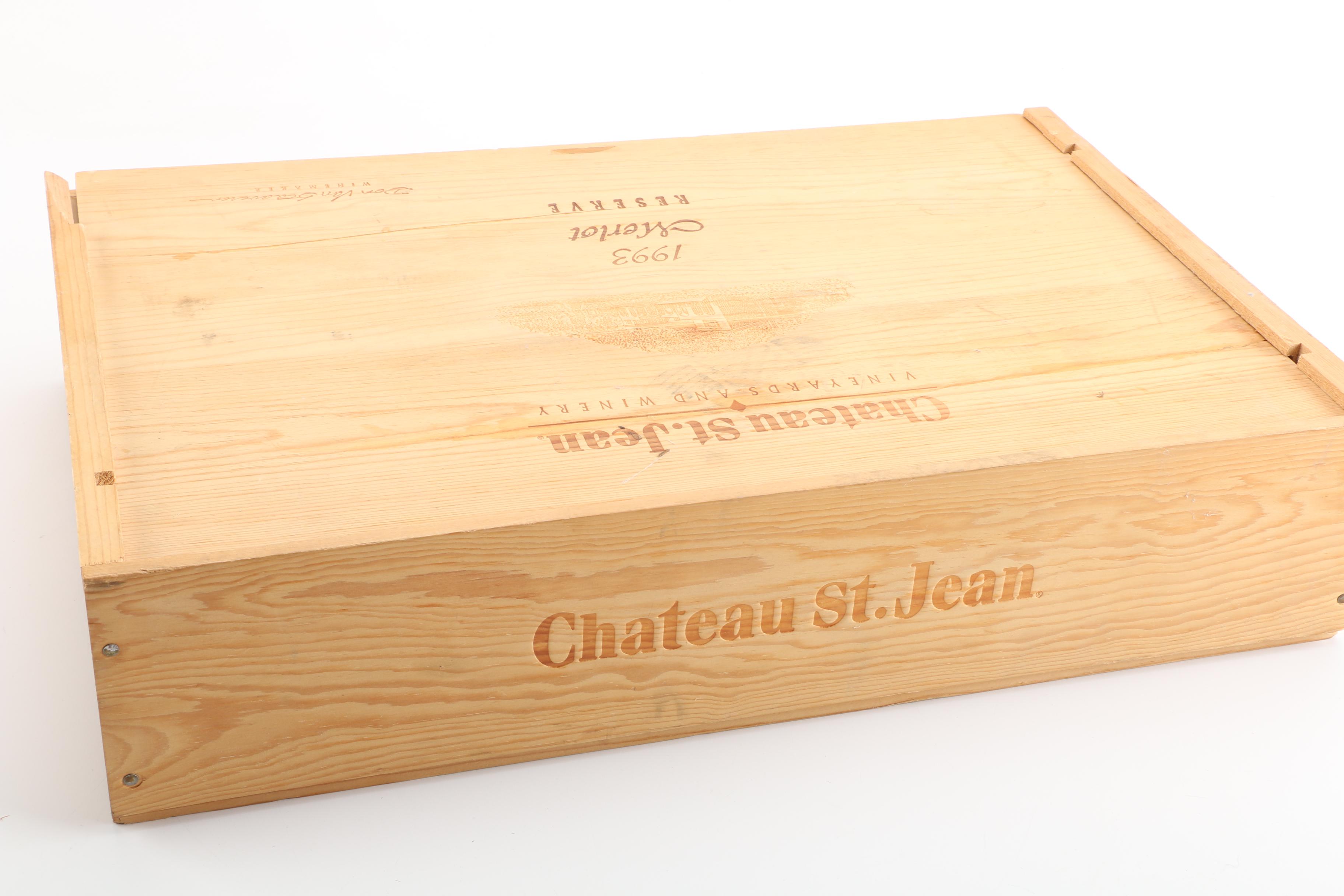 Ruffino Riserva Ducale Gold and Chateau St. Jean Wine Crates