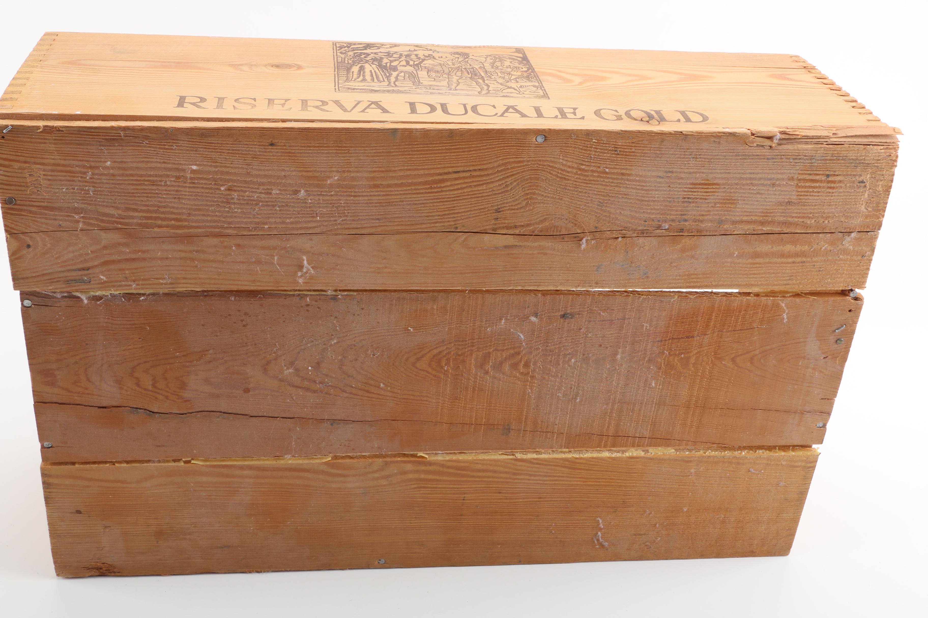 Ruffino Riserva Ducale Gold and Chateau St. Jean Wine Crates