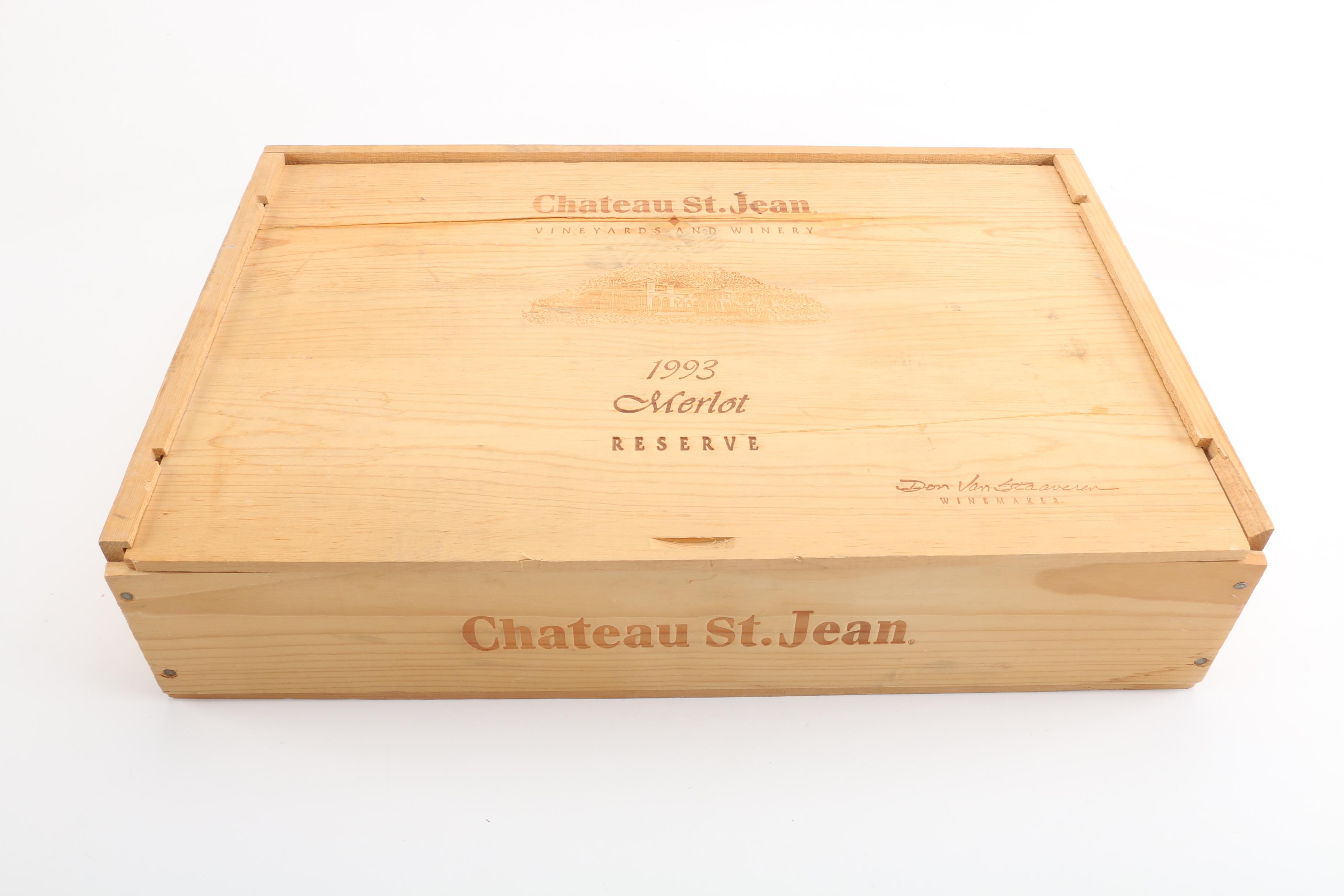 Ruffino Riserva Ducale Gold and Chateau St. Jean Wine Crates