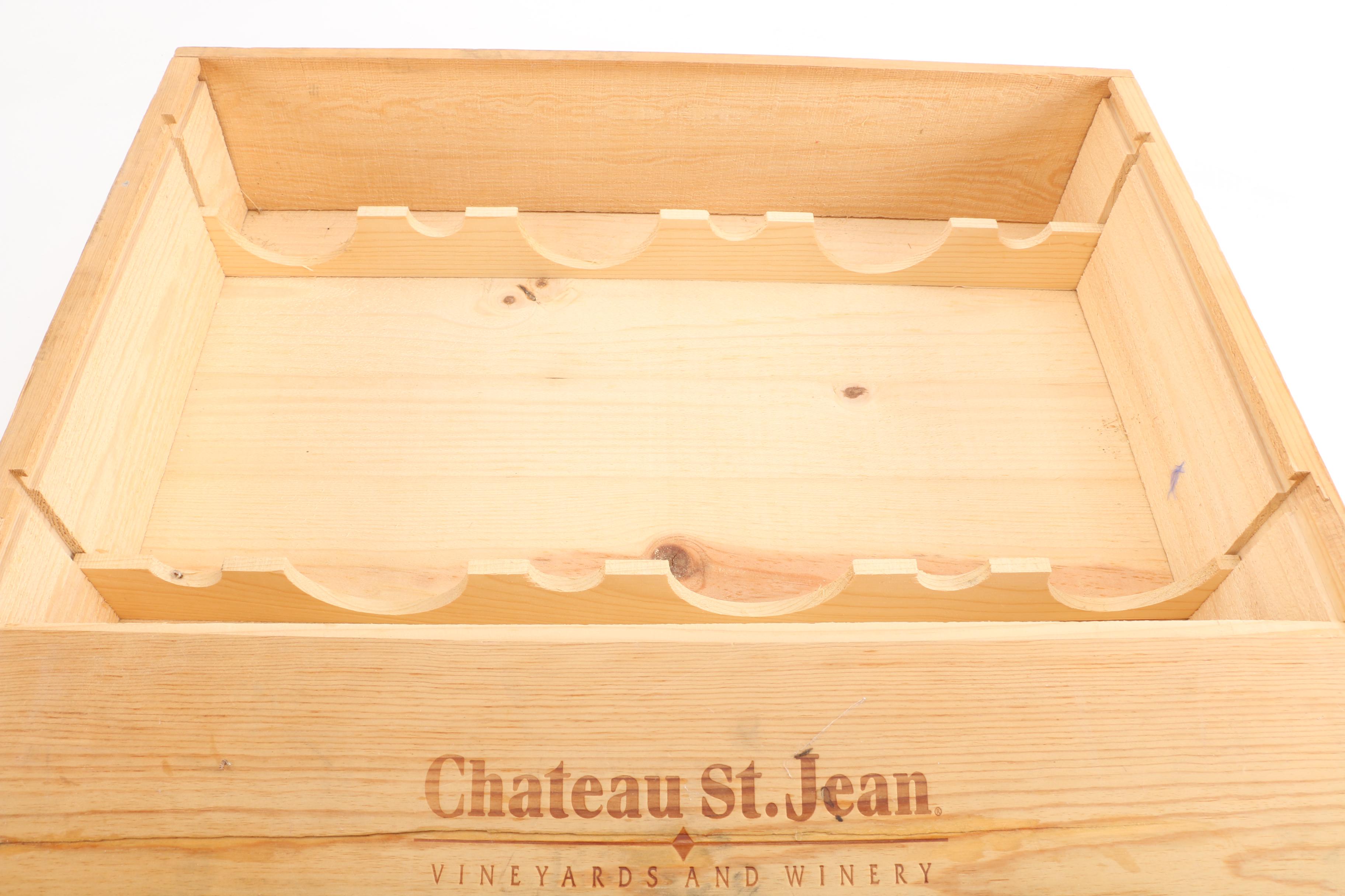 Ruffino Riserva Ducale Gold and Chateau St. Jean Wine Crates