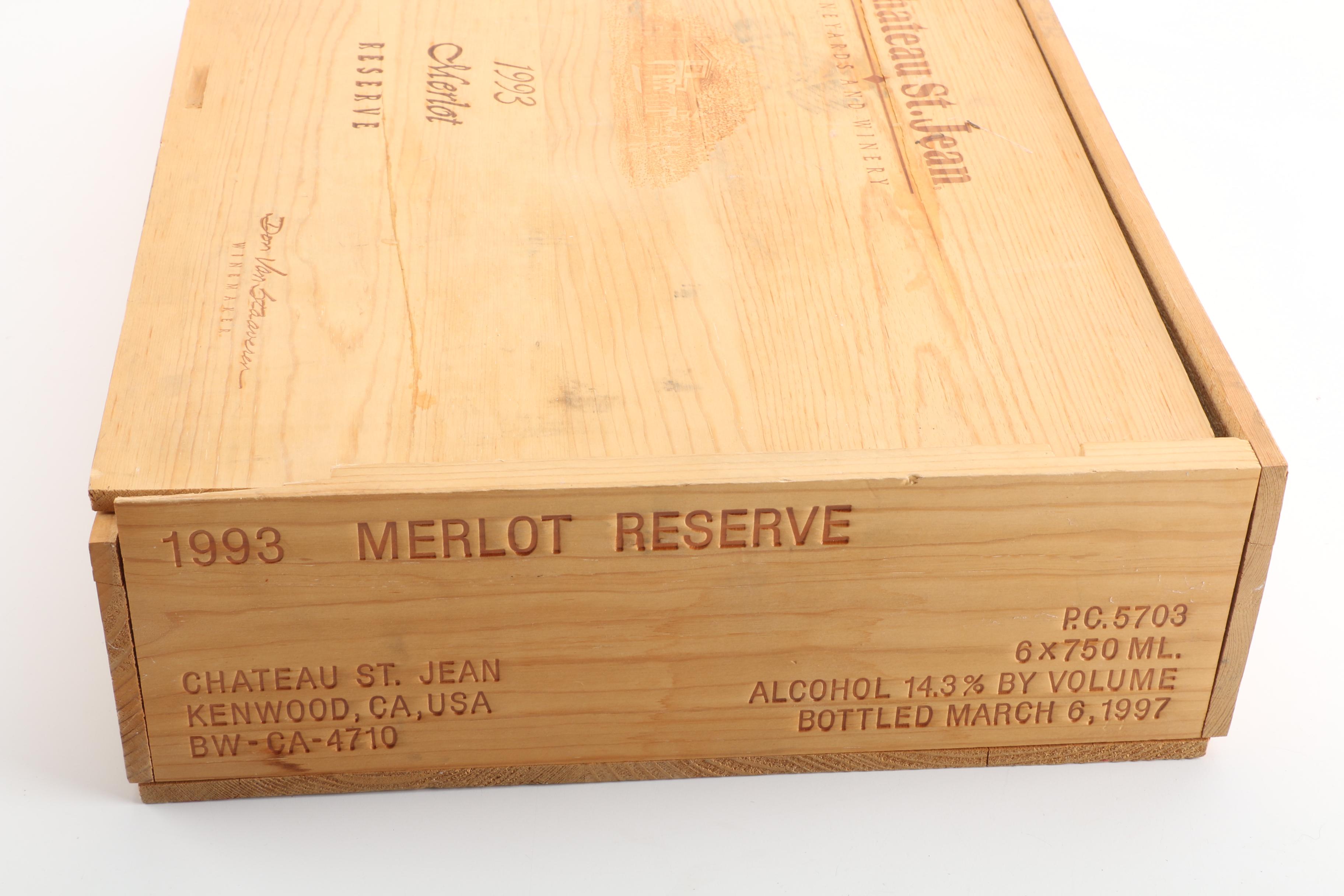 Ruffino Riserva Ducale Gold and Chateau St. Jean Wine Crates