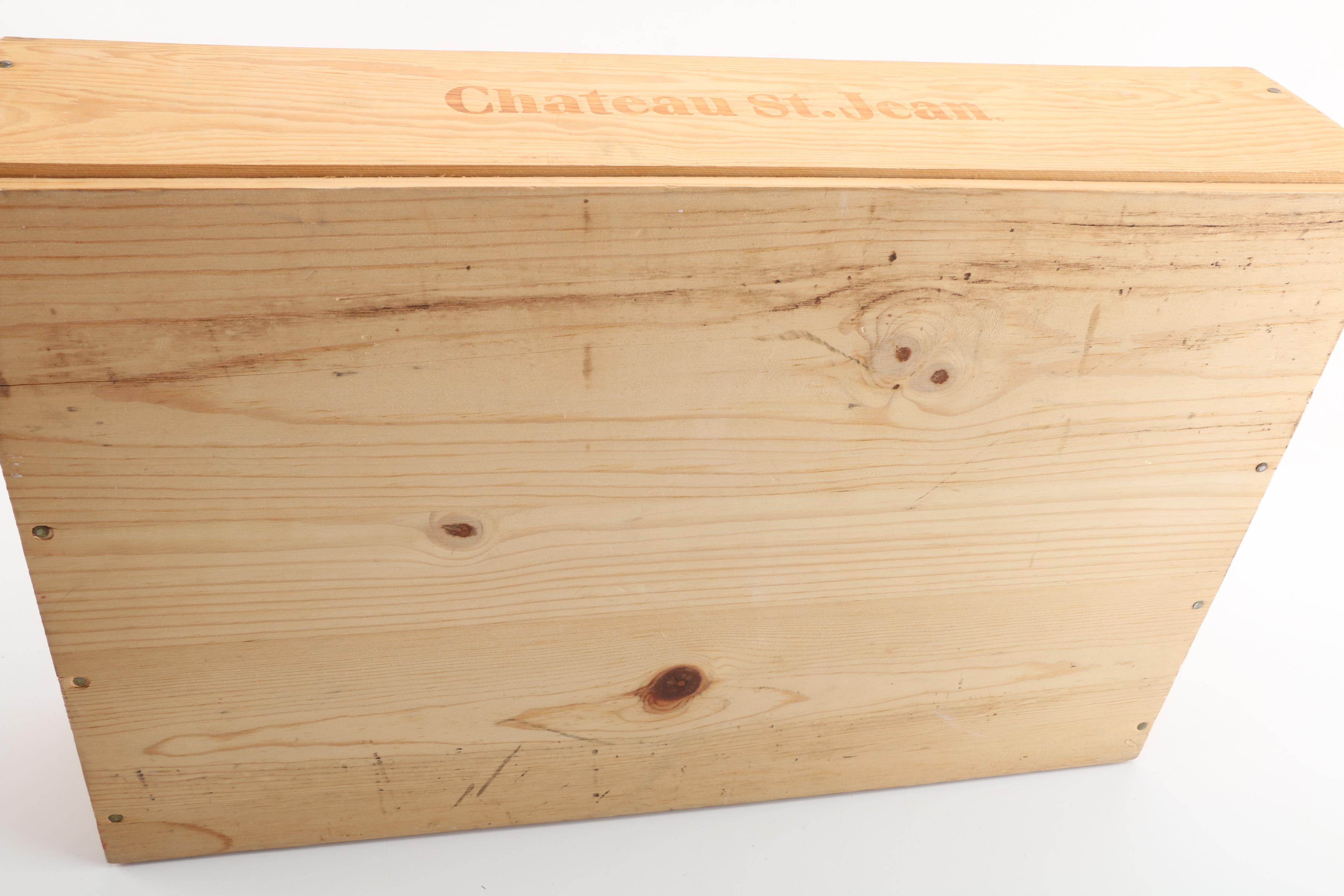 Ruffino Riserva Ducale Gold and Chateau St. Jean Wine Crates