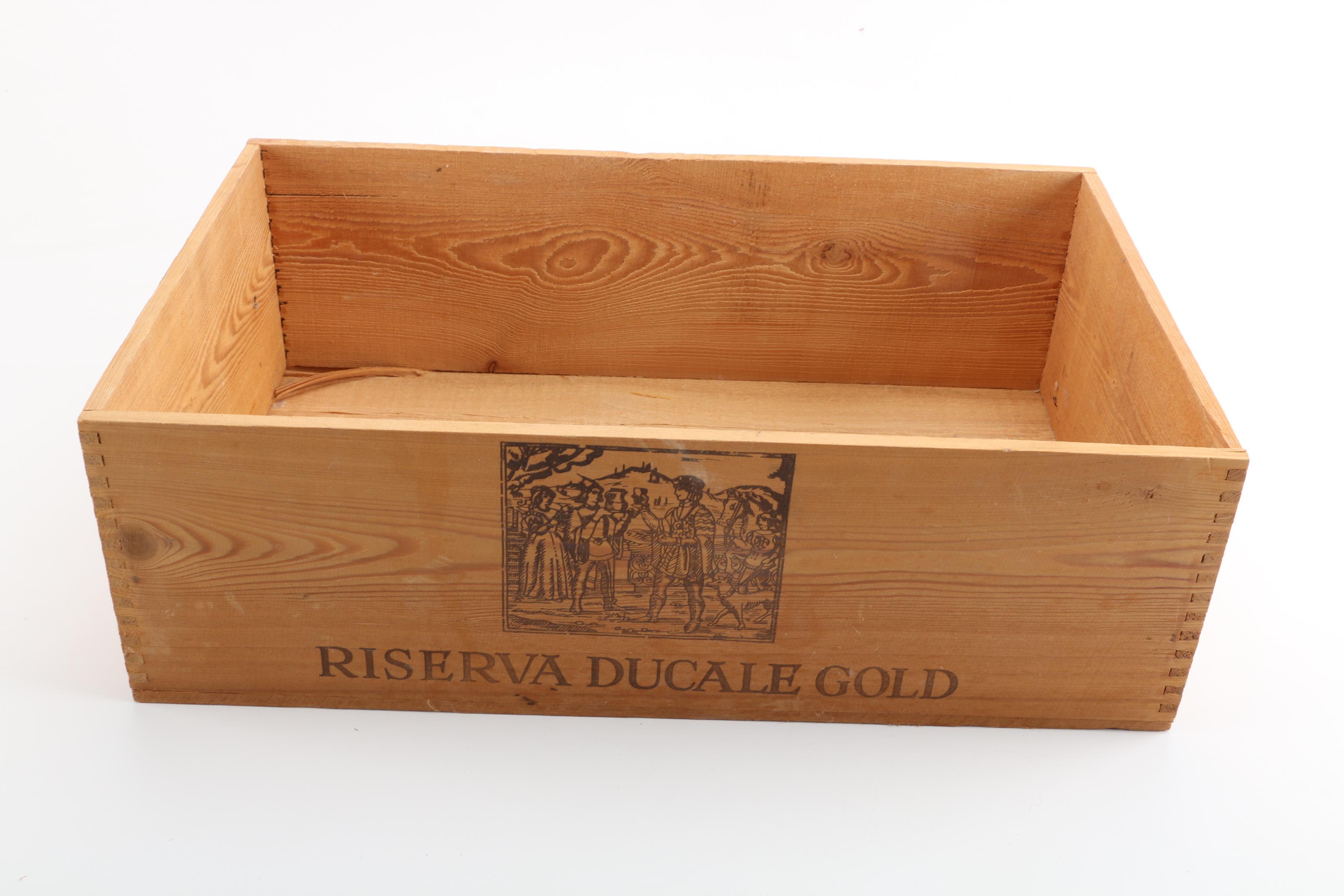 Ruffino Riserva Ducale Gold and Chateau St. Jean Wine Crates