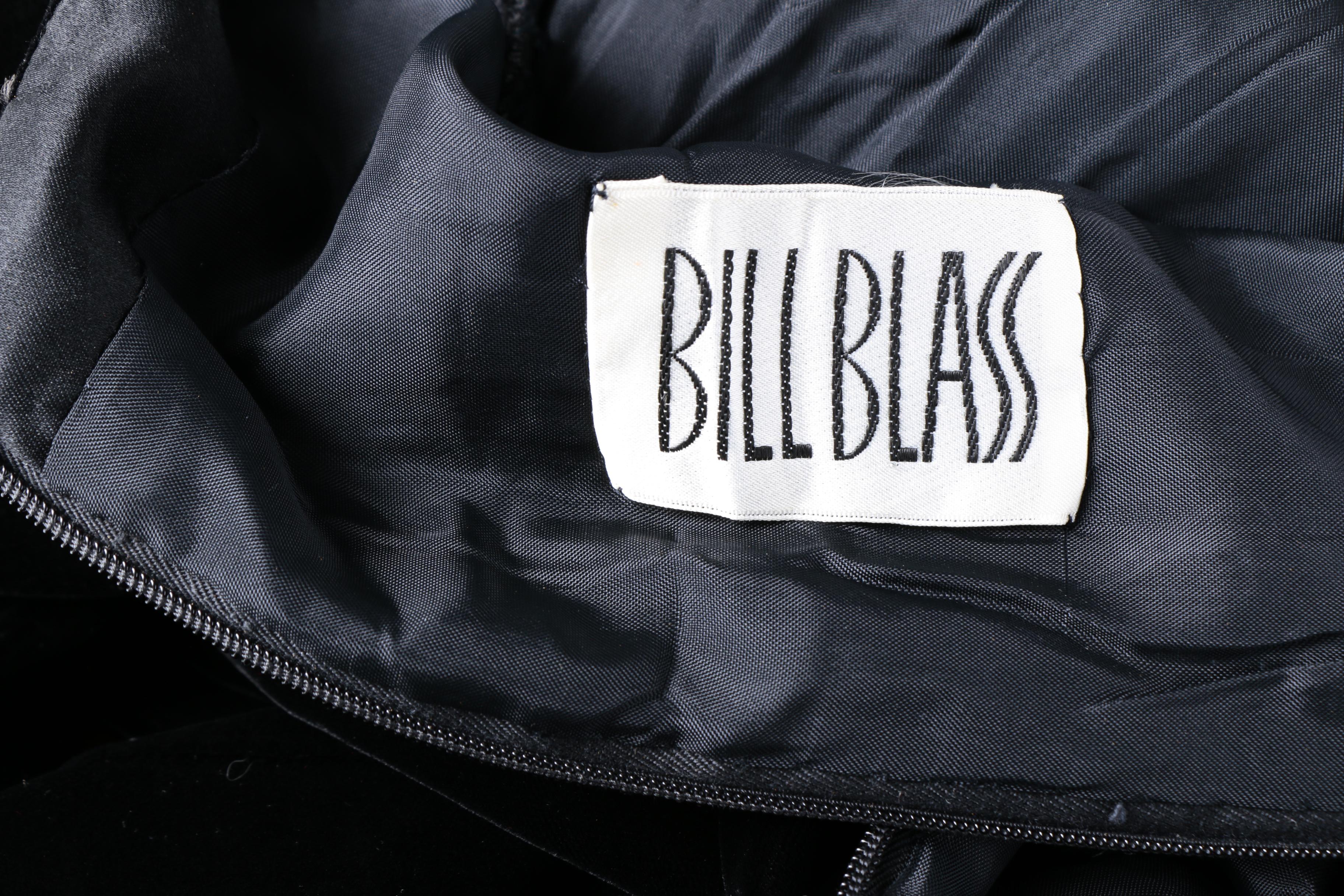 Bill Blass Black Velvet Dress and Christian Dior Lingerie Black Velvet Robe