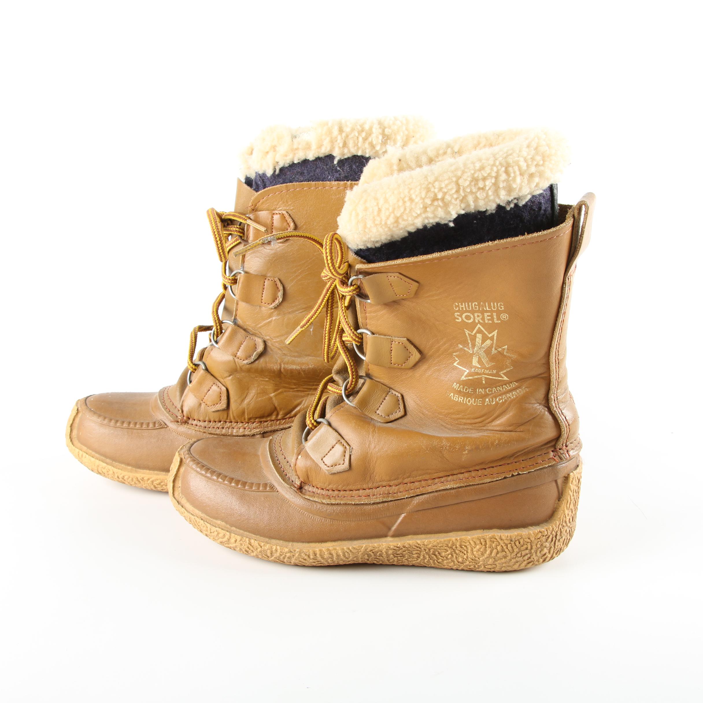 Women's Sorel Chugalug Kaufman Tan Winter Boots