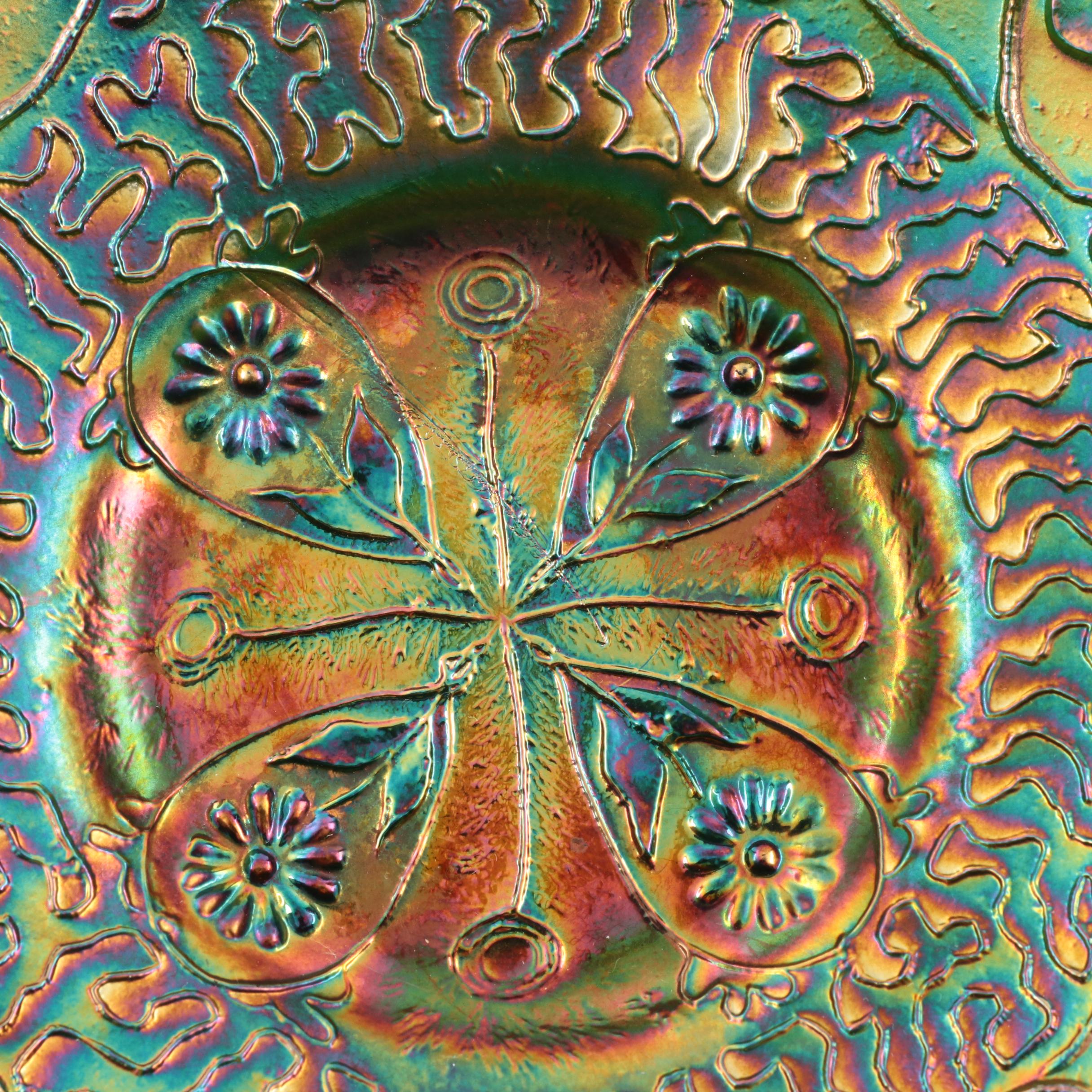 Vintage Fenton "Dragon and Lotus" Carnival Glass Bowl