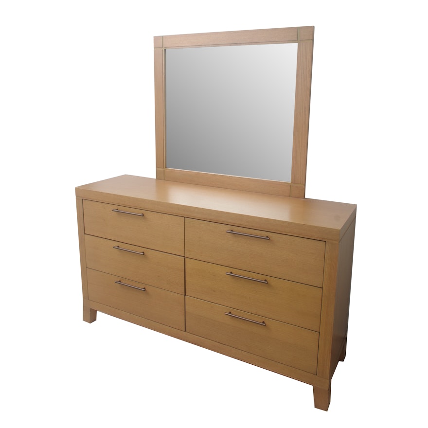 Contemporary Dresser with Mirror by Casana