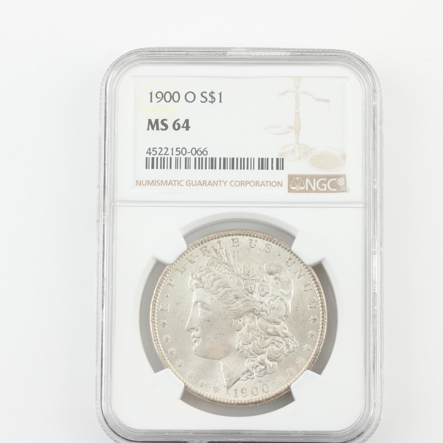 NGC Graded MS64 1900-O Morgan Silver Dollar