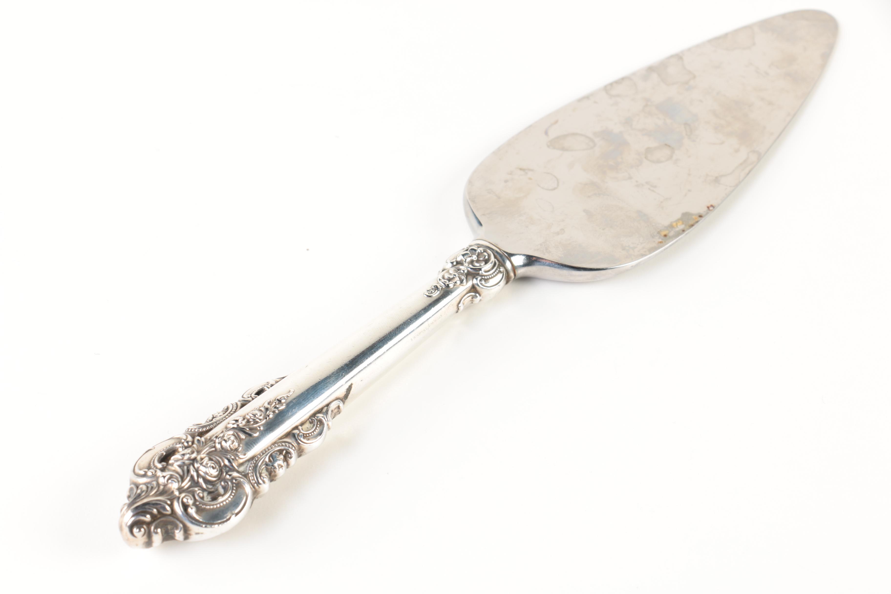 Wallace "Grande Baroque" Pie Server with Other Sterling Serving Utensils