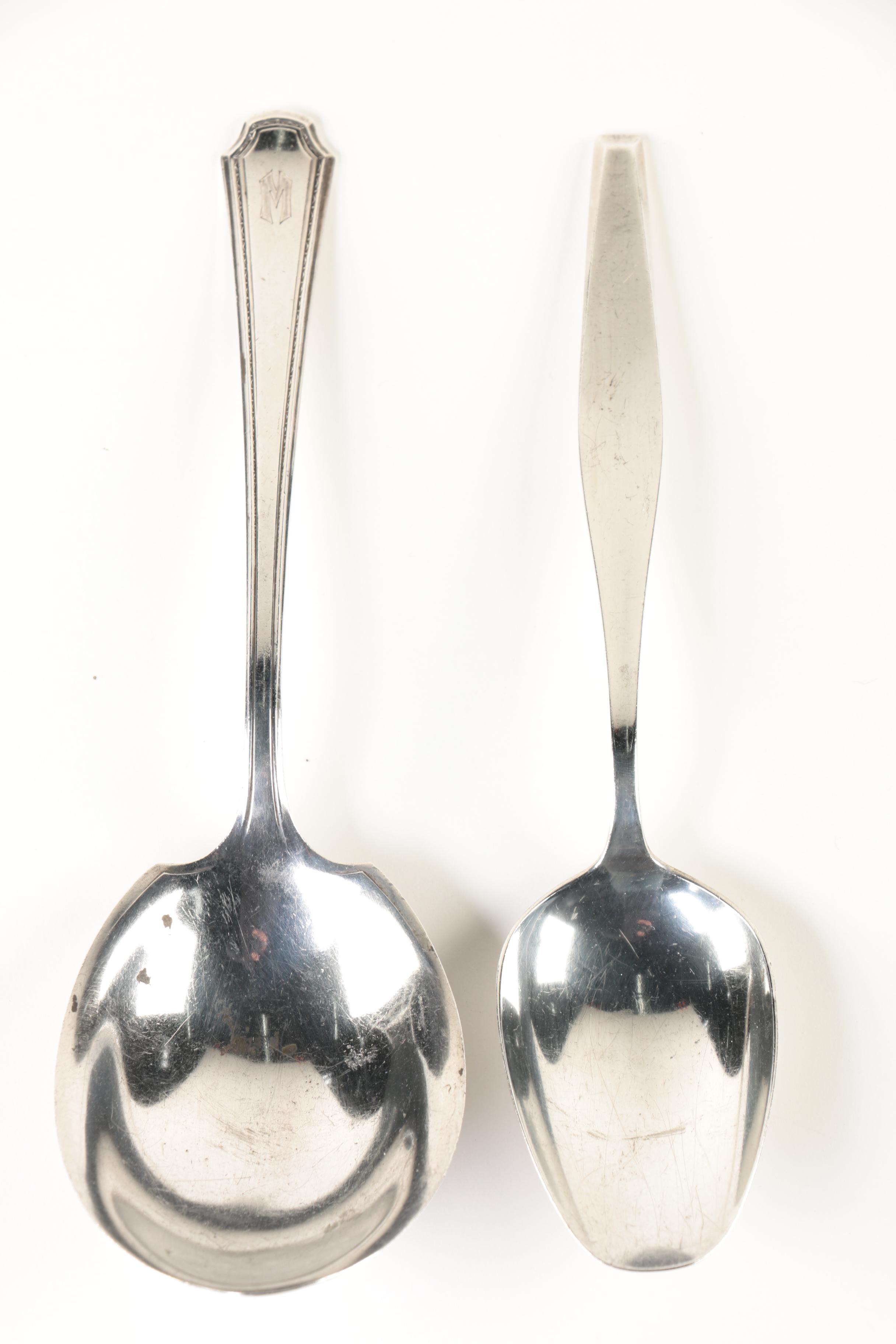Wallace "Grande Baroque" Pie Server with Other Sterling Serving Utensils