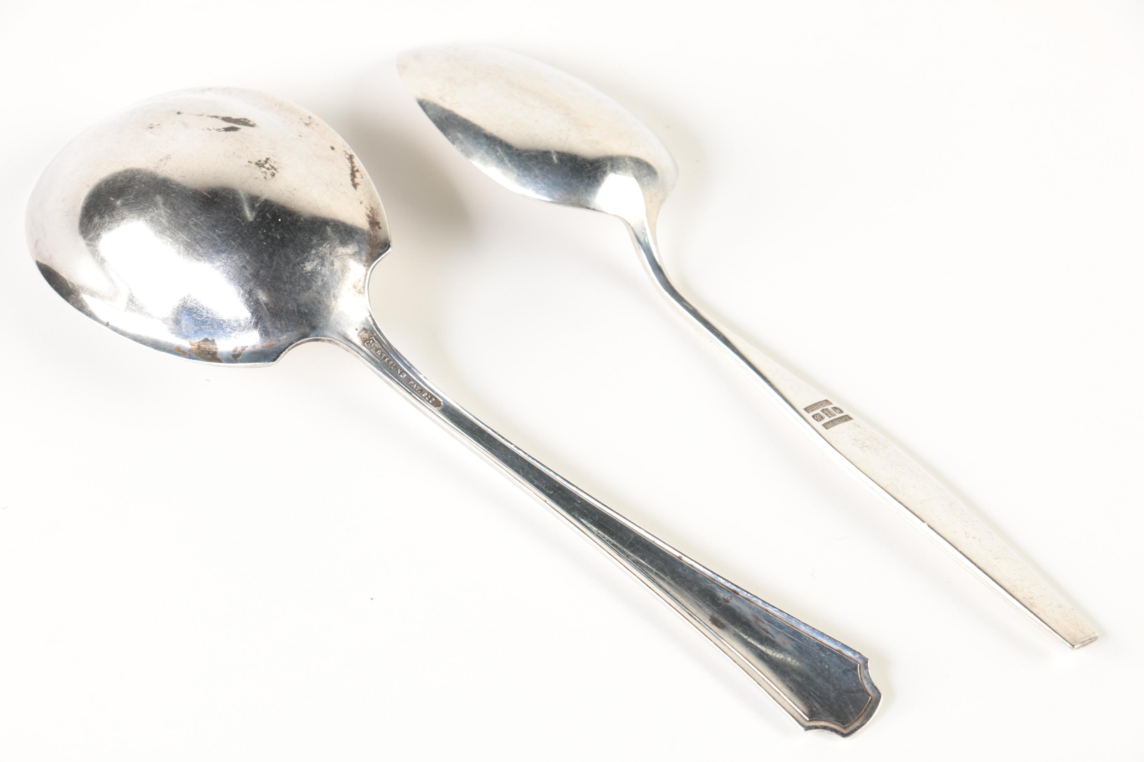 Wallace "Grande Baroque" Pie Server with Other Sterling Serving Utensils