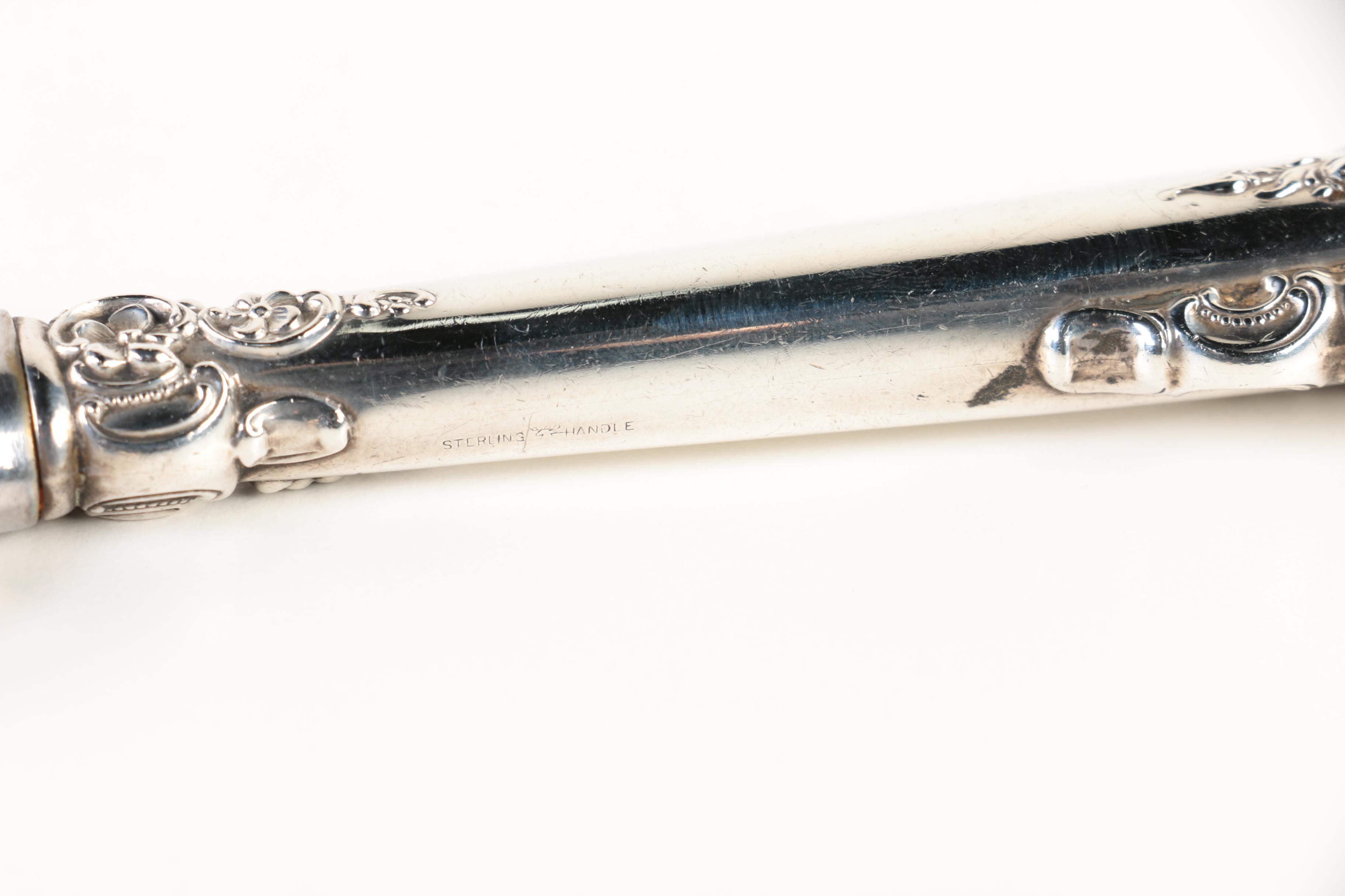 Wallace "Grande Baroque" Pie Server with Other Sterling Serving Utensils