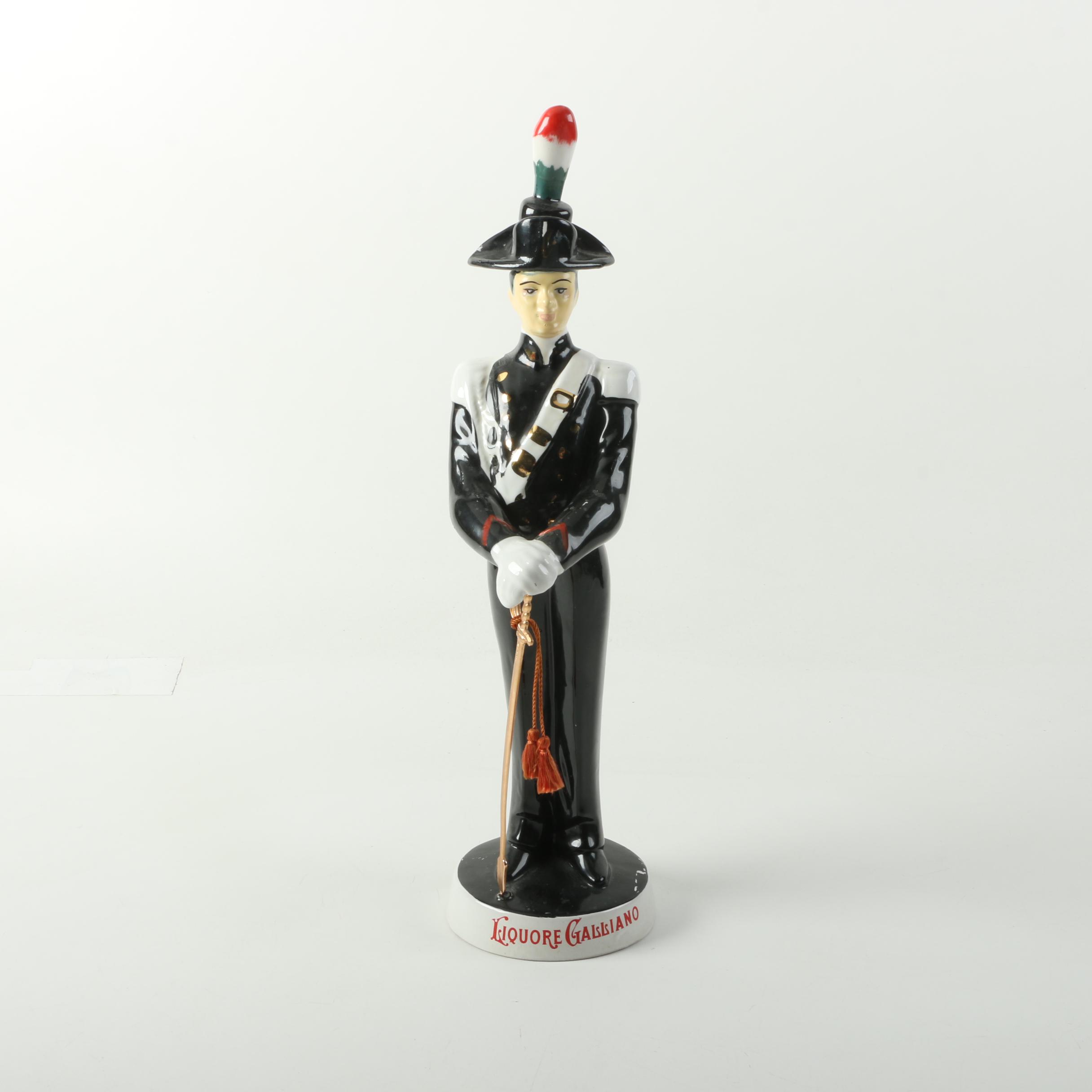 Vintage Italian Liquor Decanters with Military Figures