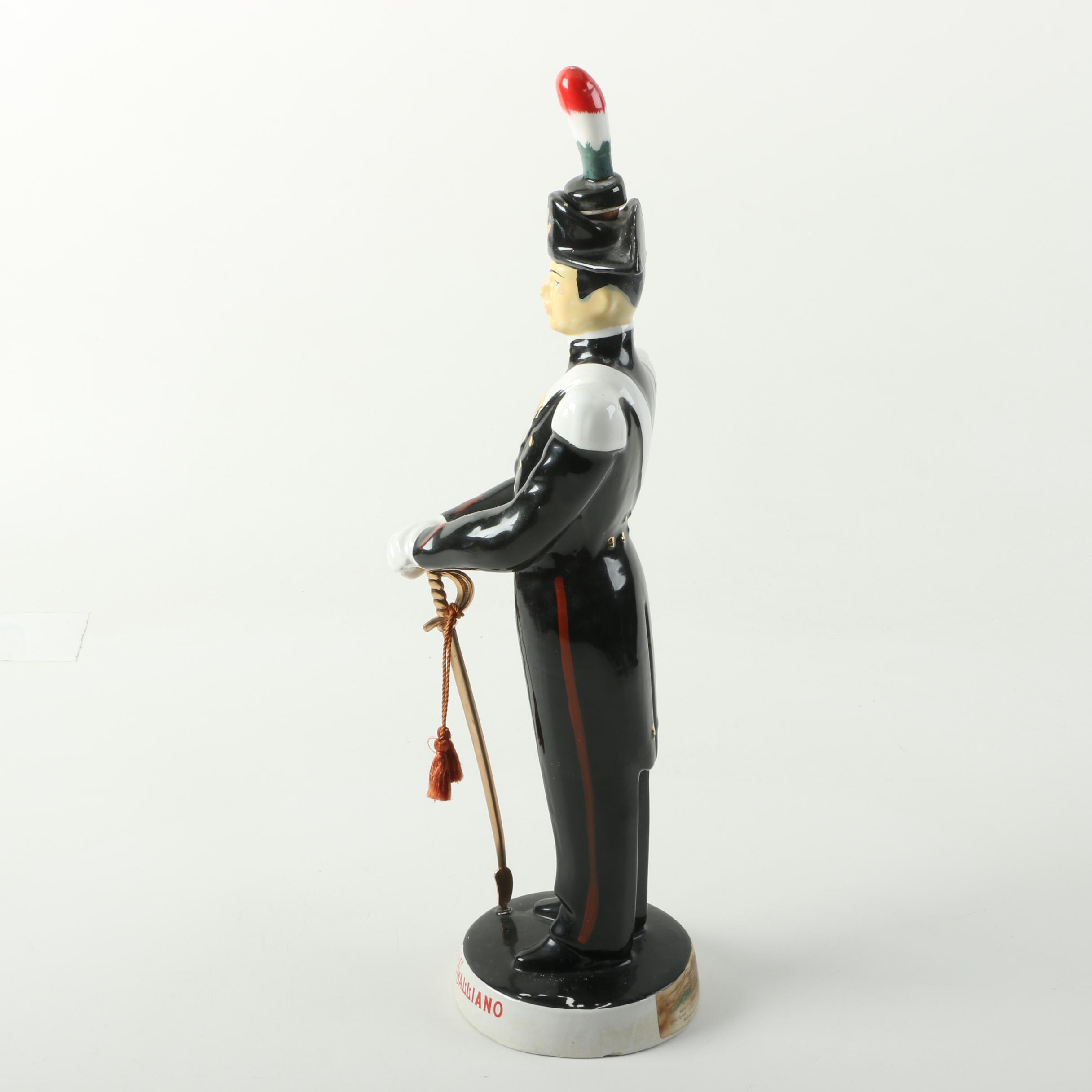 Vintage Italian Liquor Decanters with Military Figures