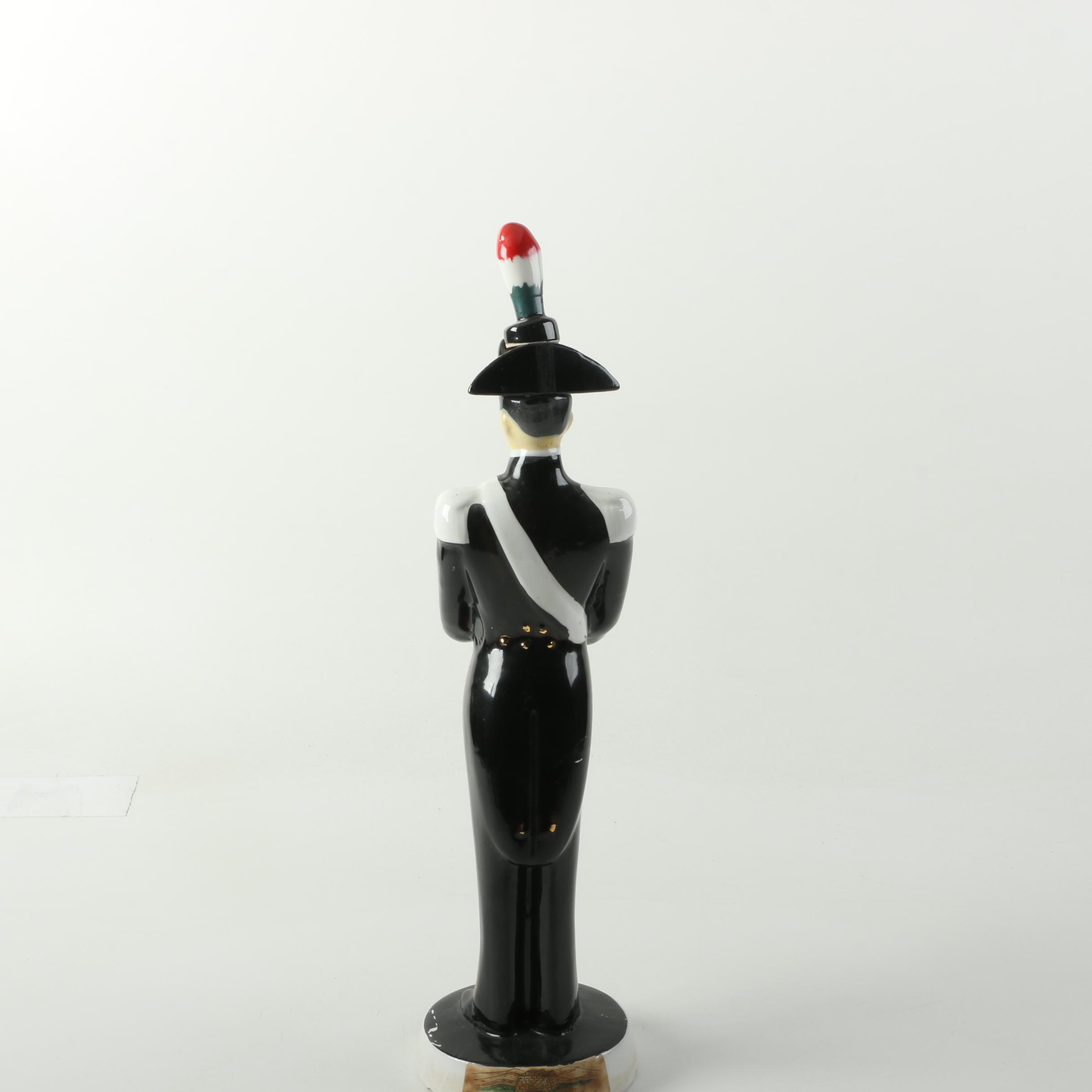 Vintage Italian Liquor Decanters with Military Figures