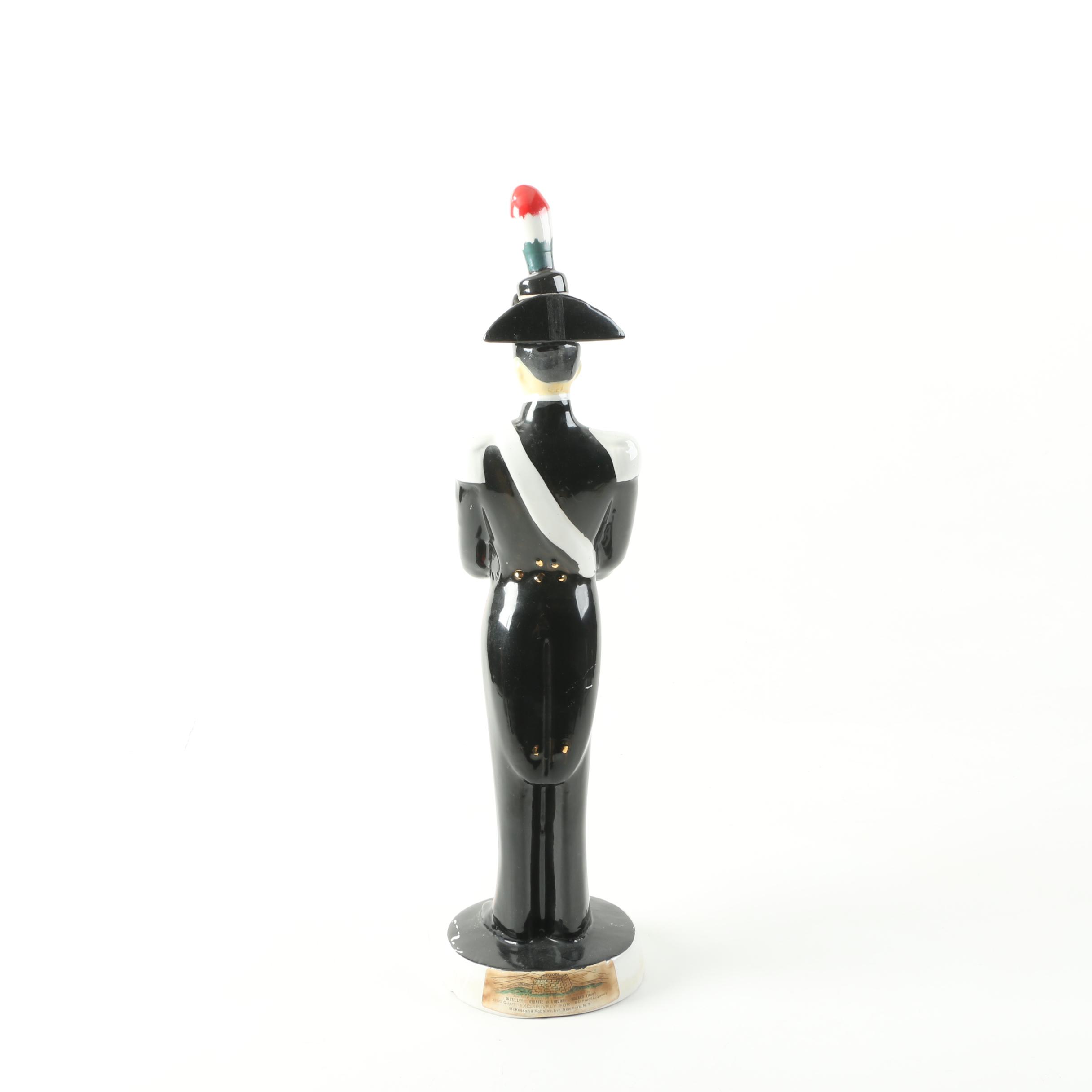 Vintage Italian Liquor Decanters with Military Figures