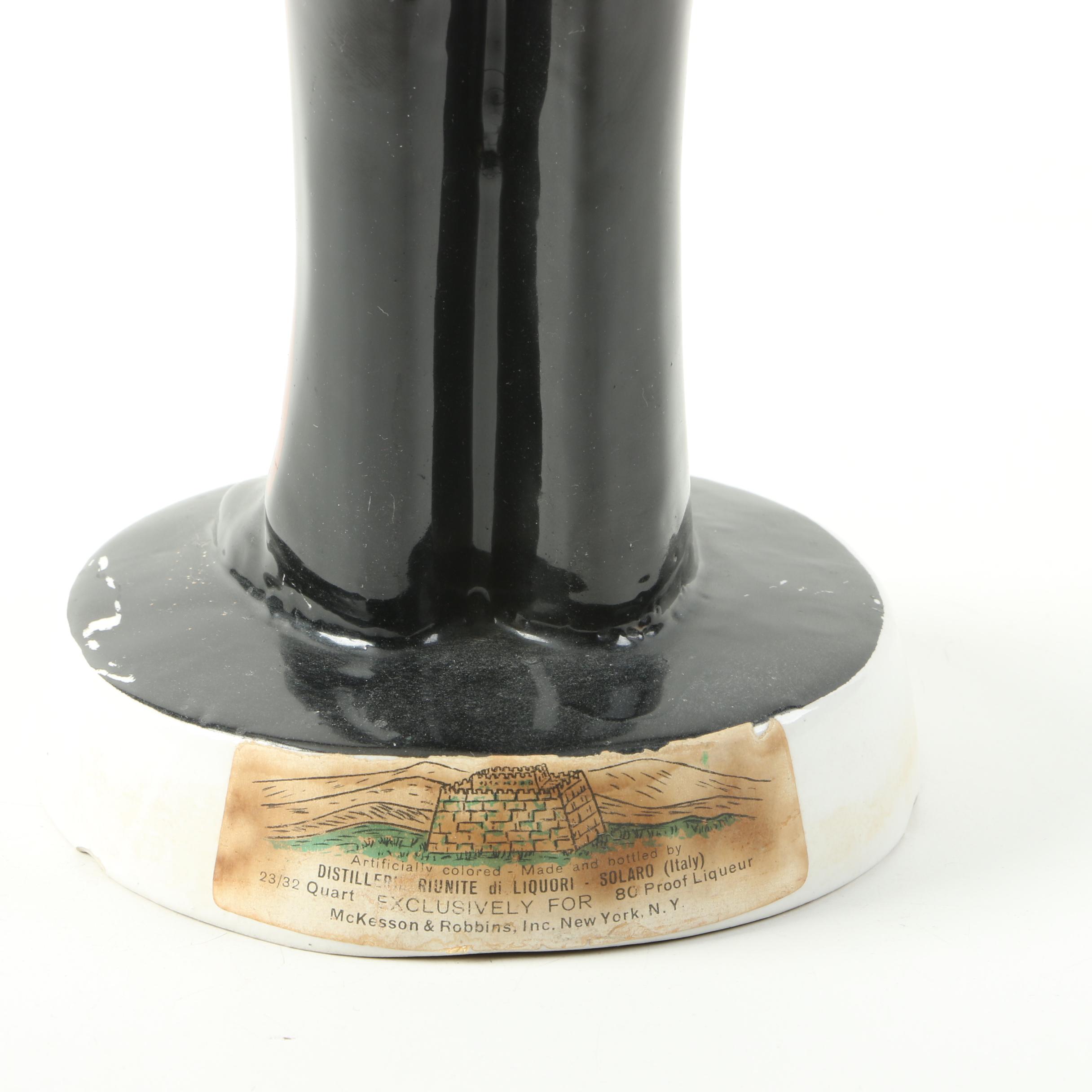 Vintage Italian Liquor Decanters with Military Figures