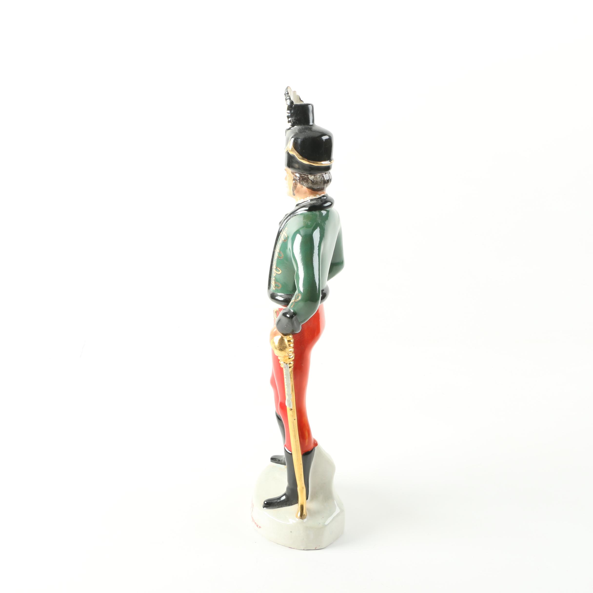 Vintage Italian Liquor Decanters with Military Figures
