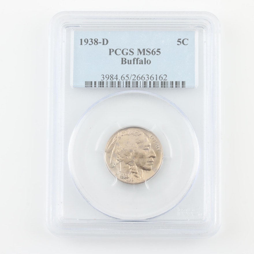 PCGS Graded MS65 1938-D Buffalo Nickel