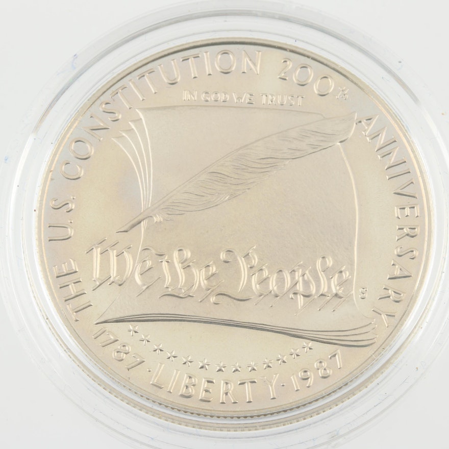 1987 U.S. Constitution Commemorative Proof Silver Dollar