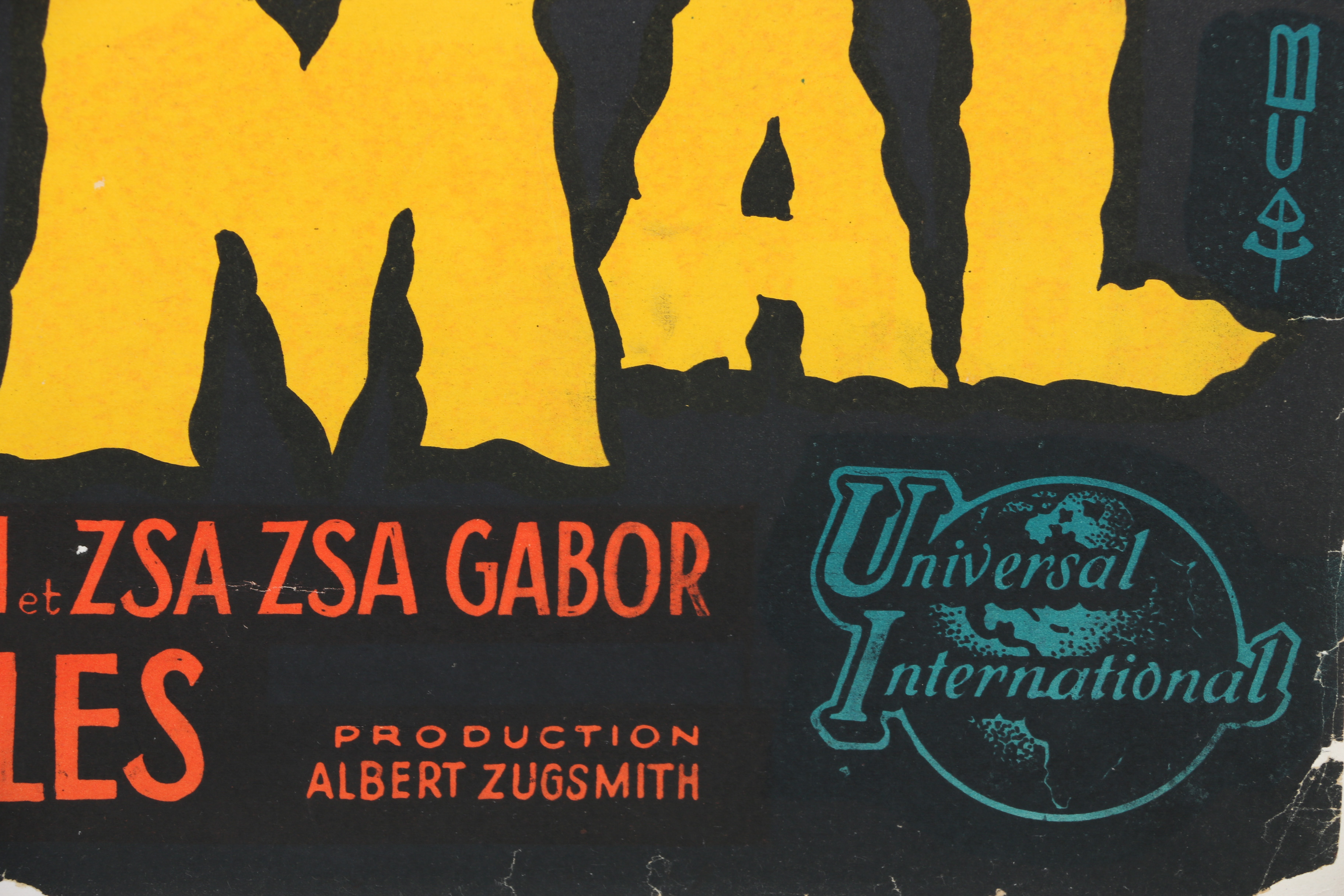 Vintage Lithograph Movie Poster "La Soif du Mal"