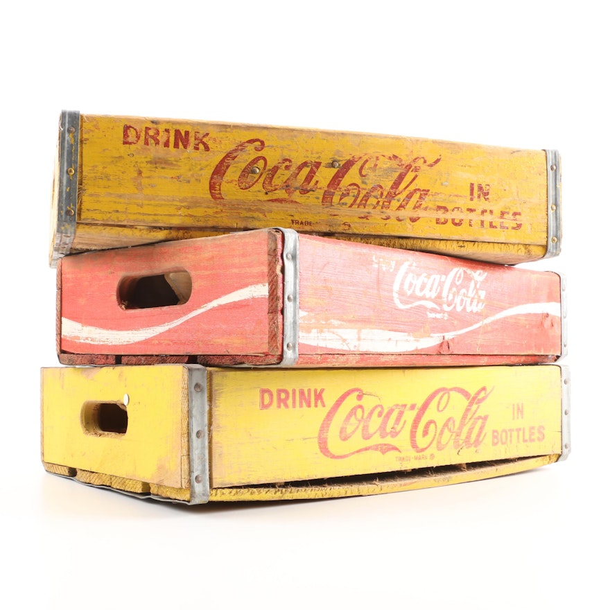 Vintage Wooden Coca-Cola Bottle Crates