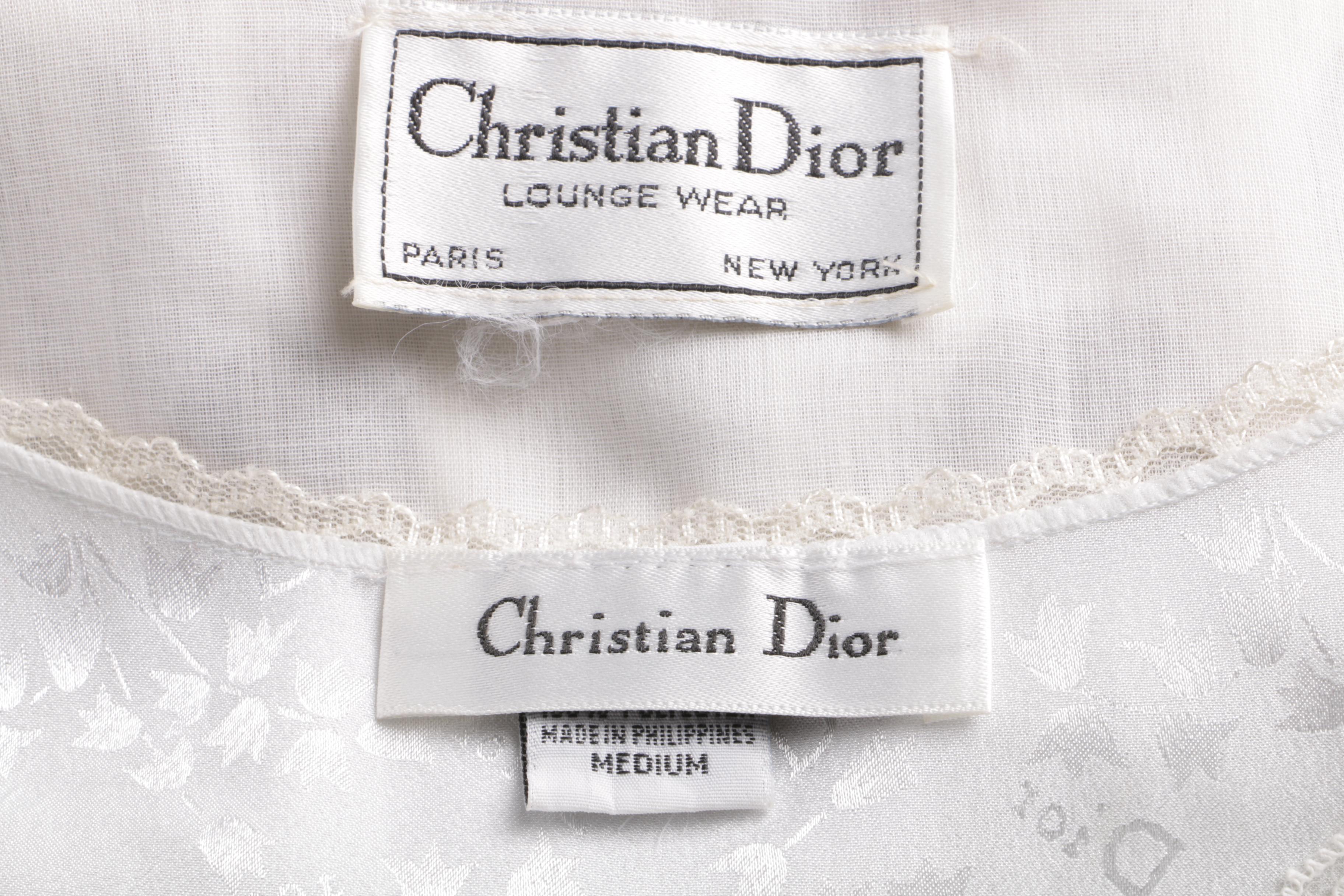 1980s Christian Dior Loungwear Dress and Nightgown