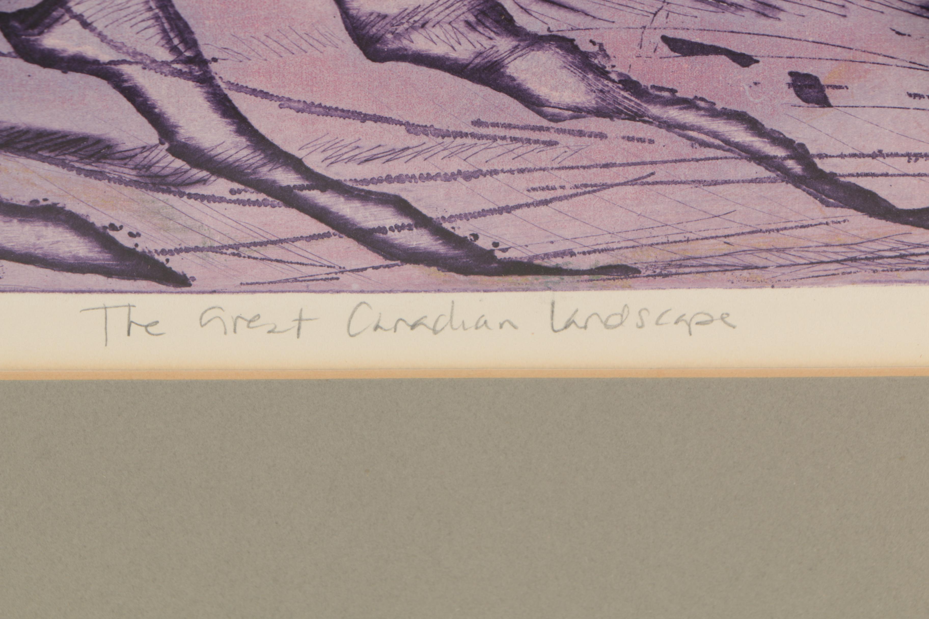 Speyer 1973 Etching a la Poupée "The Great Canadian Landscape"