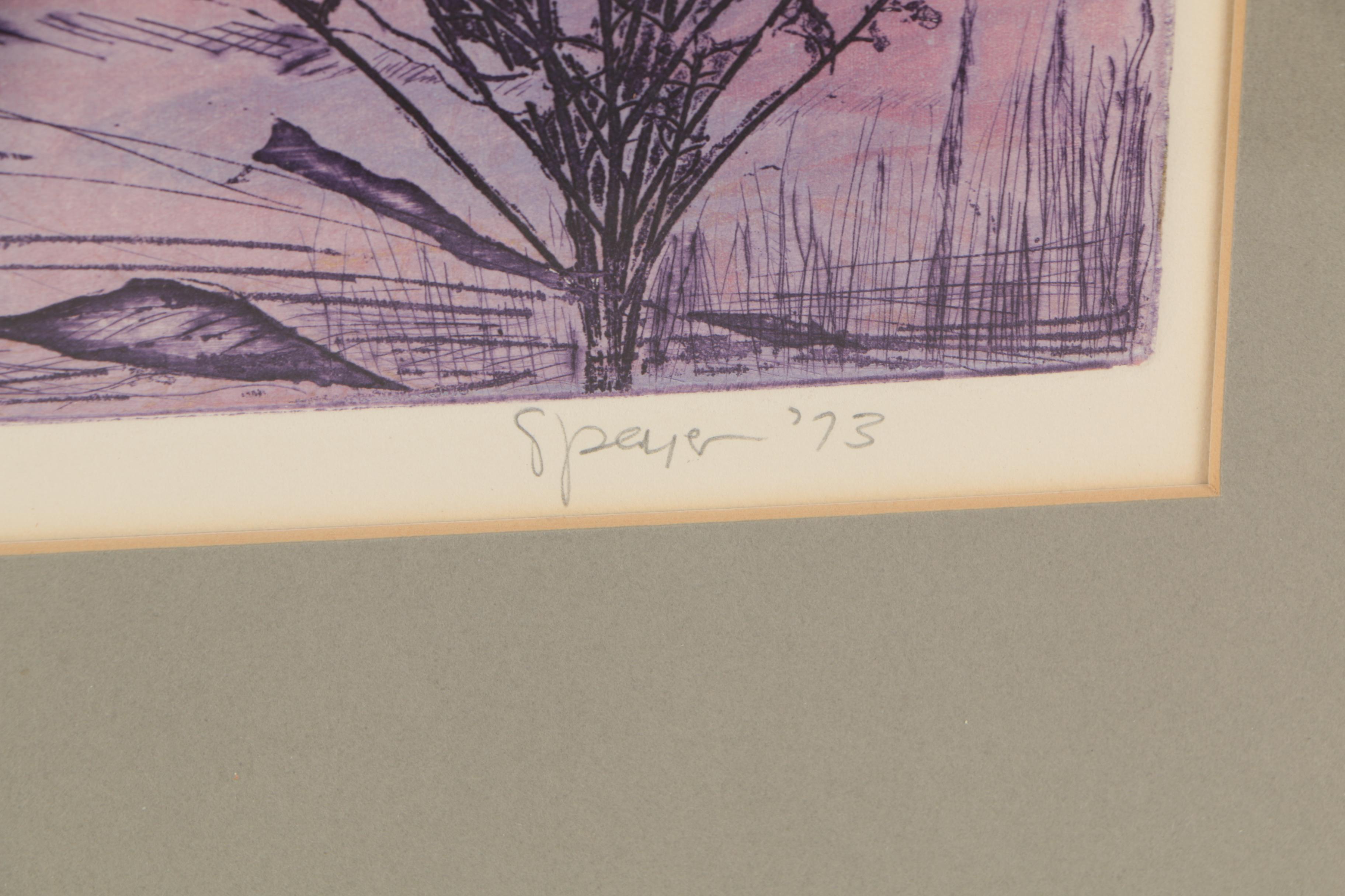 Speyer 1973 Etching a la Poupée "The Great Canadian Landscape"