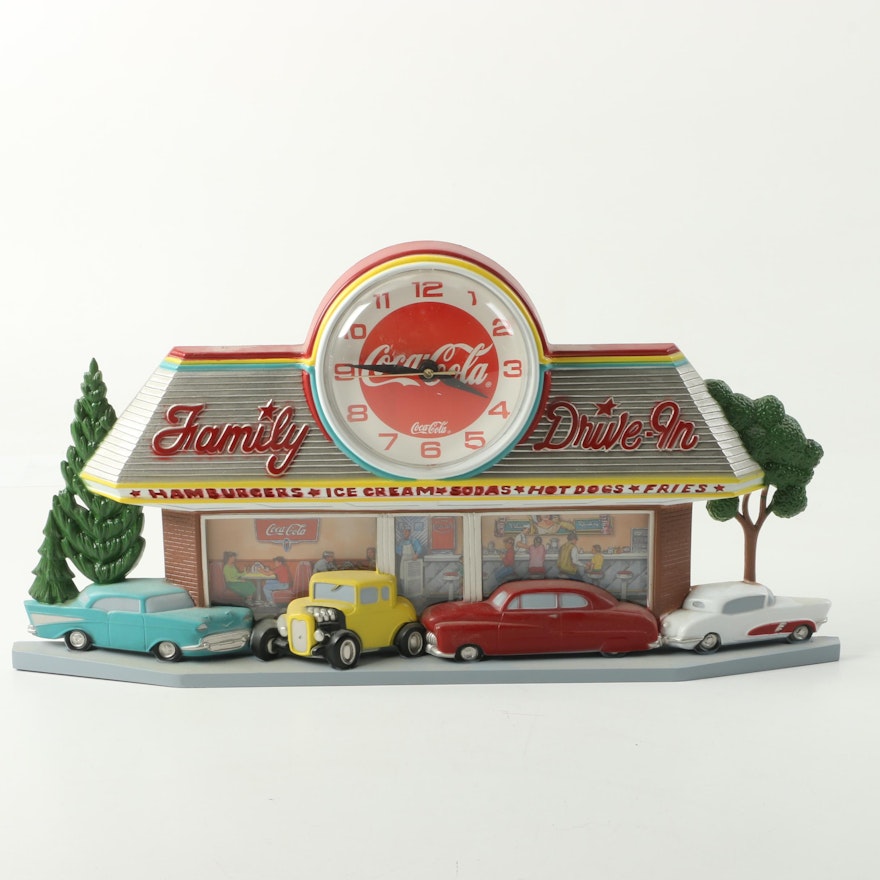 Vintage Coca-Cola "Family Drive In" Clock