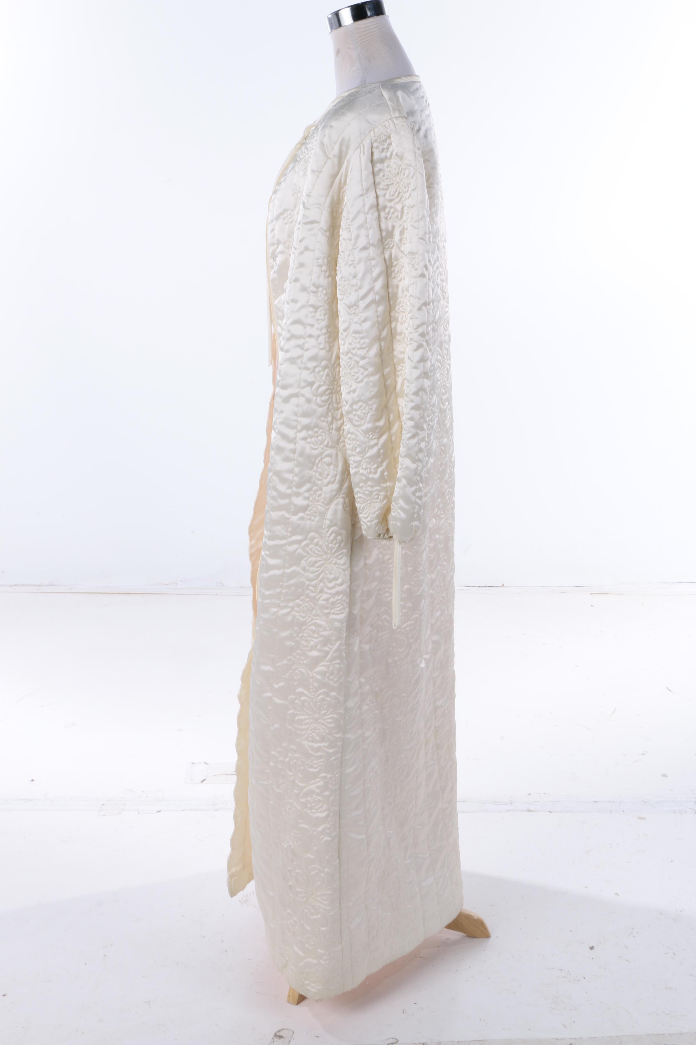 Vintage Nylon Chiffon Nightgowns and Quilted House Coat by Neiman Marcus