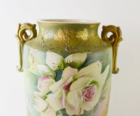 Vintage Japanese Hand-Painted Porcelain Vase